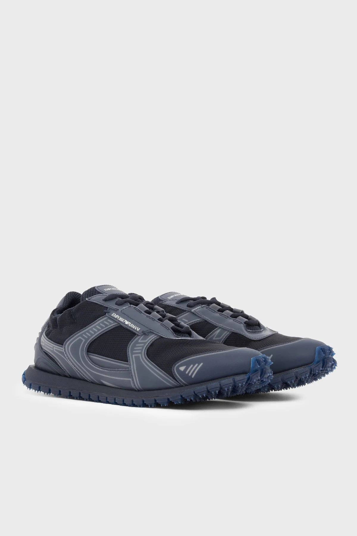 Emporio Armani Logolu Sneaker Erkek Ayakkabı EM006480 AF27360 UB097 Lacivert - 2