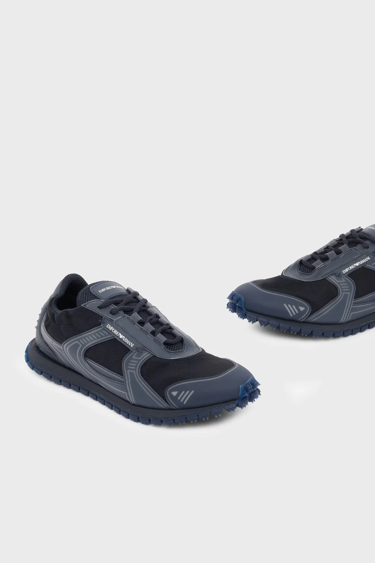 Emporio Armani Logolu Sneaker Erkek Ayakkabı EM006480 AF27360 UB097 Lacivert - 5