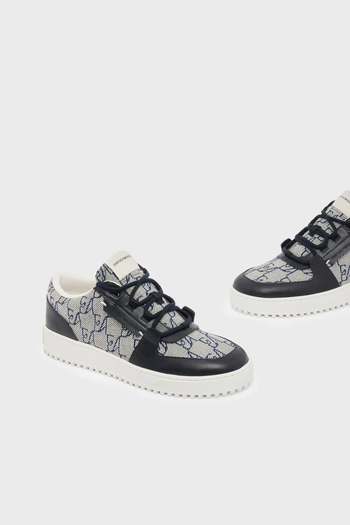 Emporio Armani Logolu Sneaker Erkek Ayakkabı EM007326 AF29506 MB659 Lacivert-bej - 6