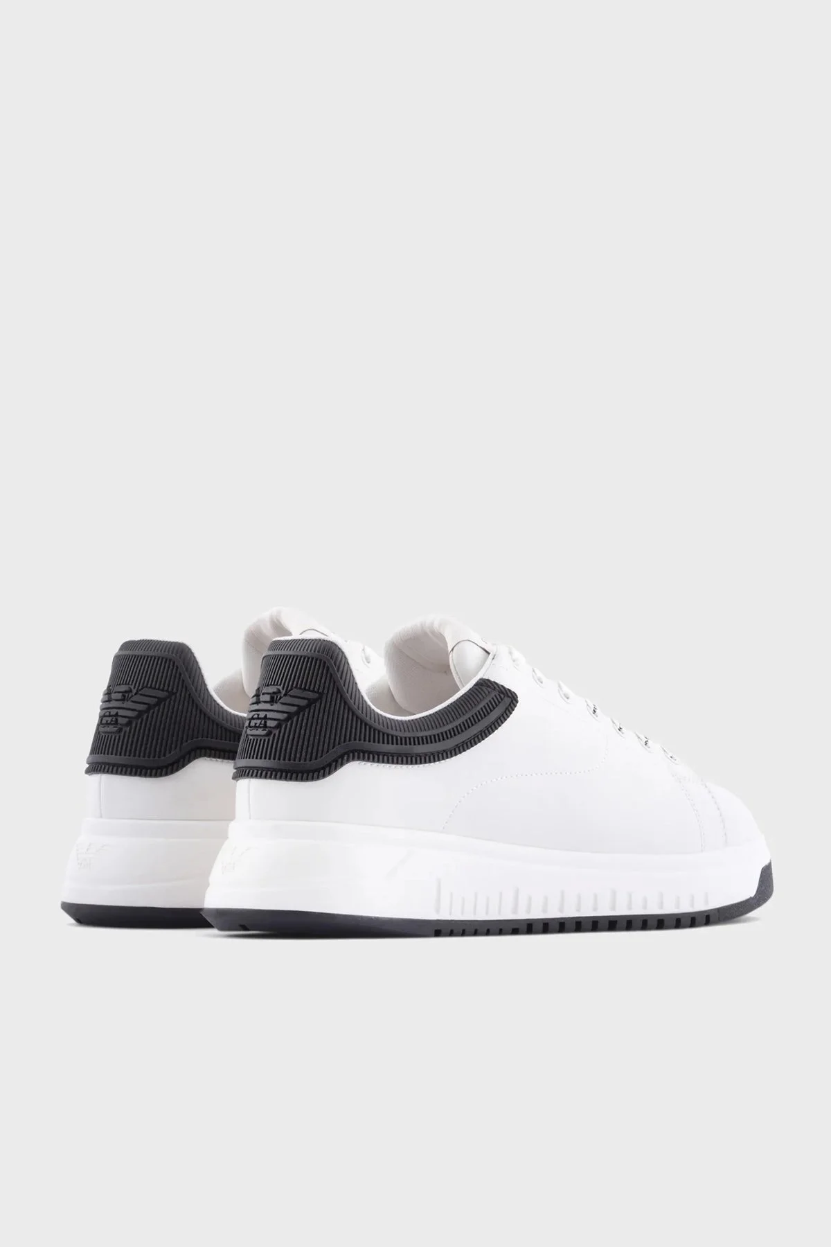 Emporio Armani Logolu Sneaker Erkek Ayakkabı X4X264 XN001 N480 BEYAZ-SİYAH - 3