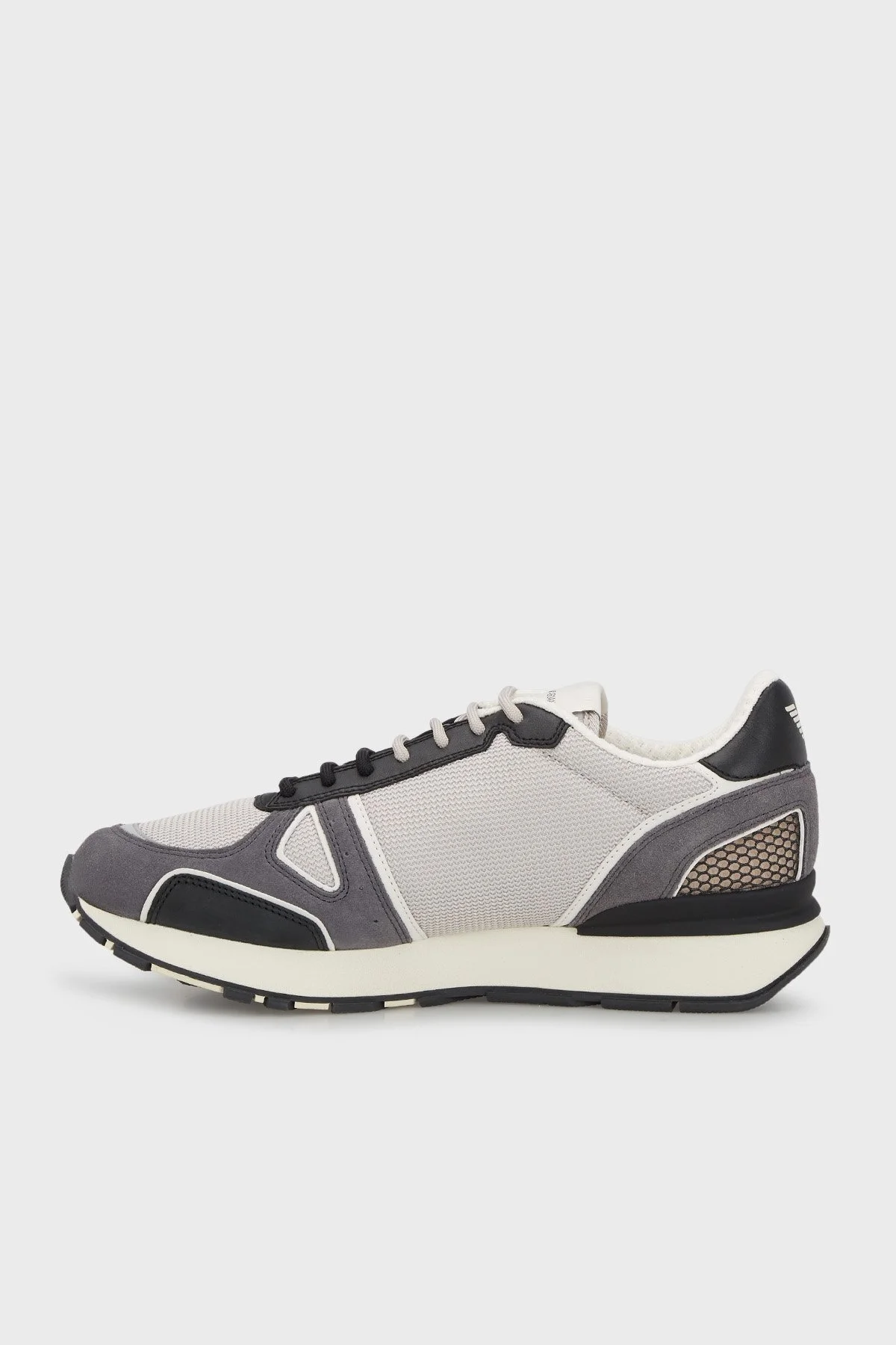 Emporio Armani Logolu Sneaker Erkek Ayakkabı X4X289 XM499 S713 BEJ-GRİ - 2
