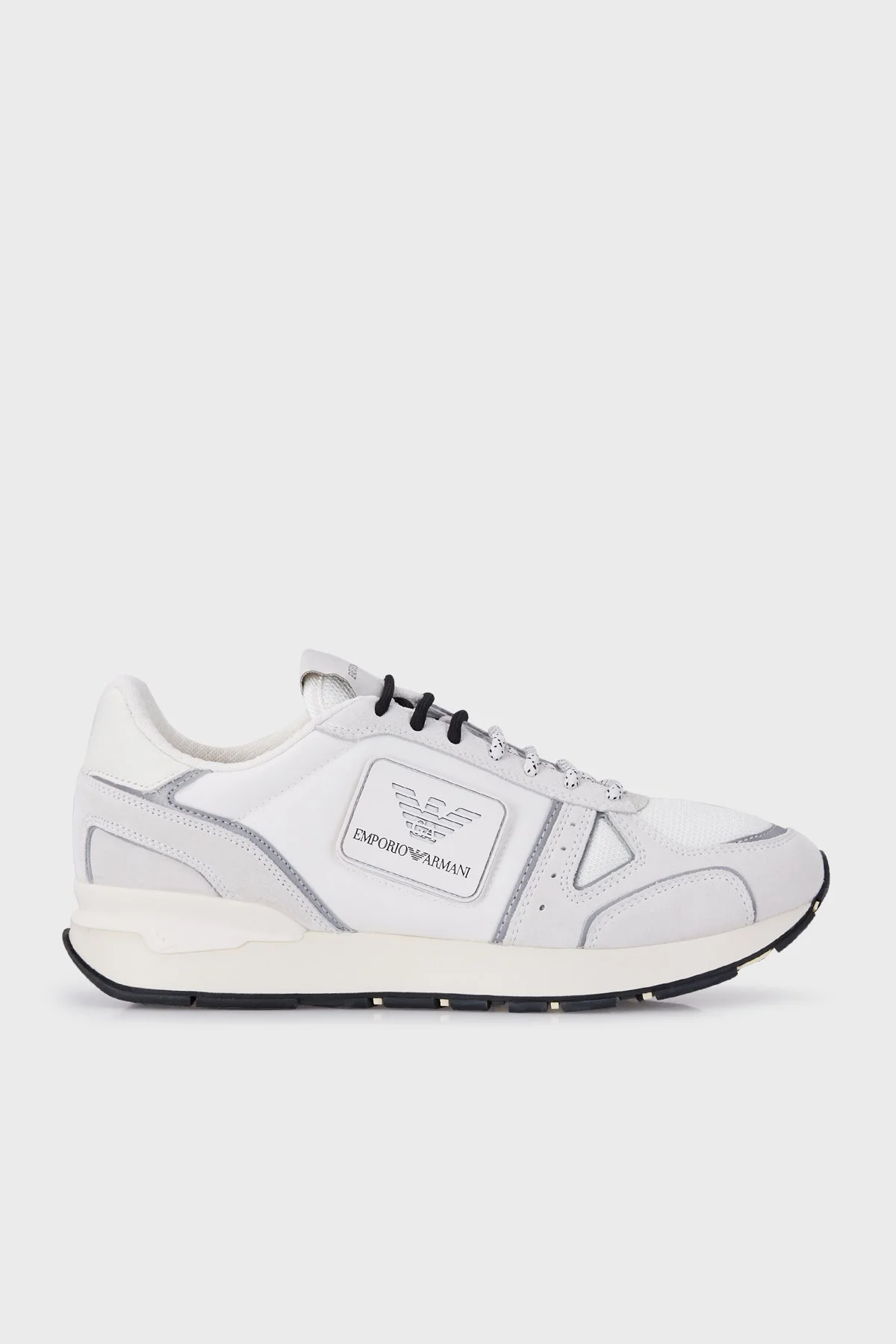 Emporio Armani Logolu Sneaker Erkek Ayakkabı X4X542 XM707 N567 EKRU - 1