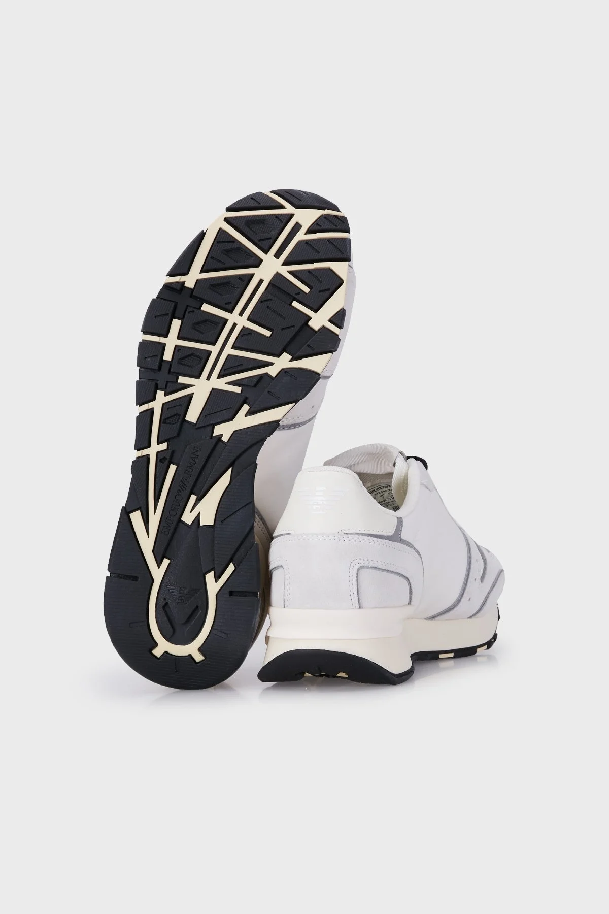 Emporio Armani Logolu Sneaker Erkek Ayakkabı X4X542 XM707 N567 EKRU - 4