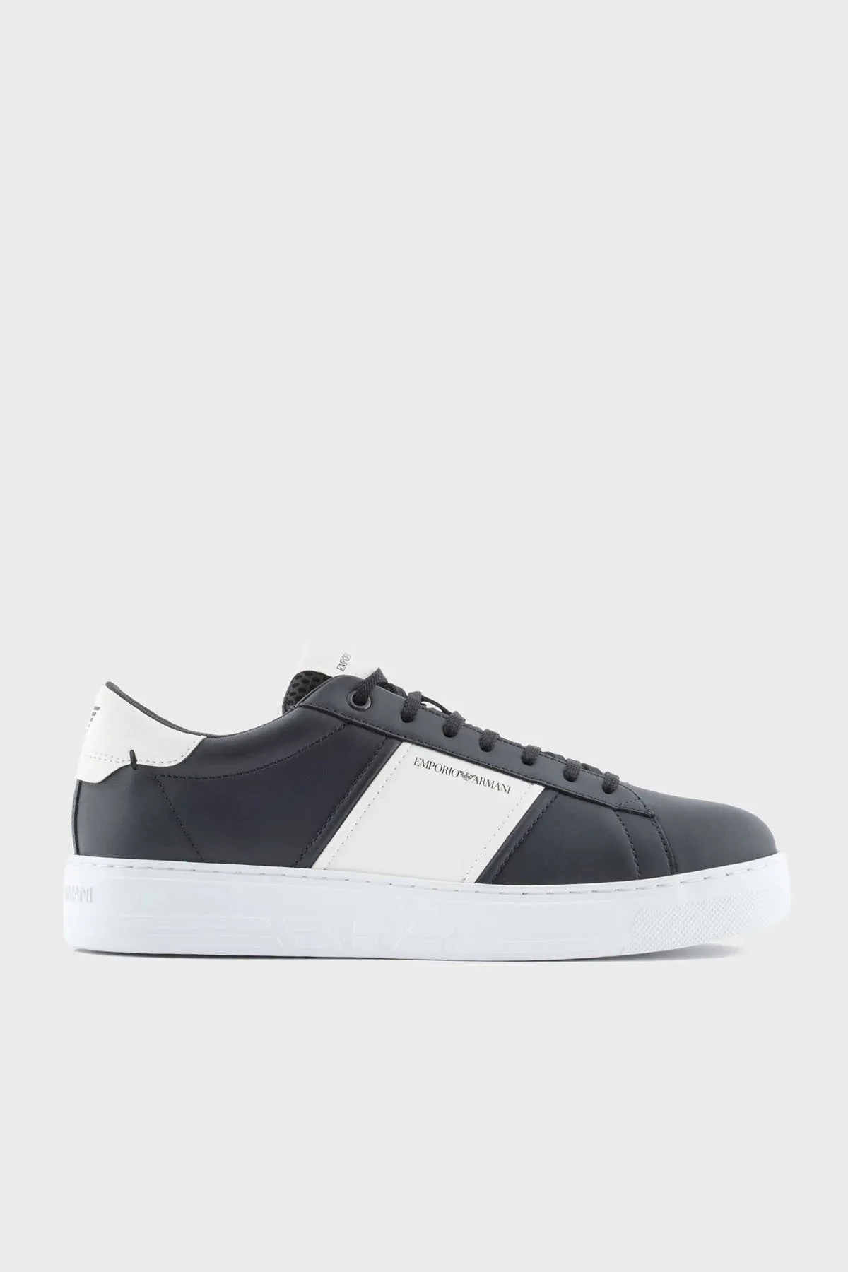 Emporio Armani Logolu Sneaker Erkek Ayakkabı X4X570 XN010 R328 LACİVERT - 1