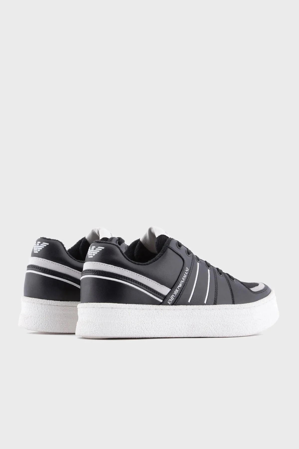 Emporio Armani Logolu Sneaker Erkek Ayakkabı X4X593 XN325 S180 SİYAH - 3