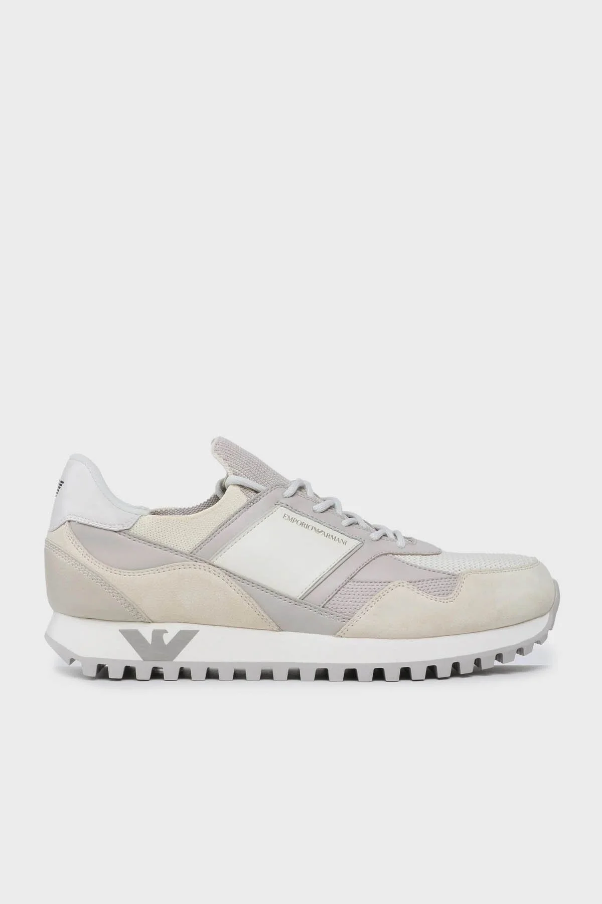 Emporio Armani Logolu Sneaker Erkek Ayakkabı X4X616 XN632 S730 BEJ - 1
