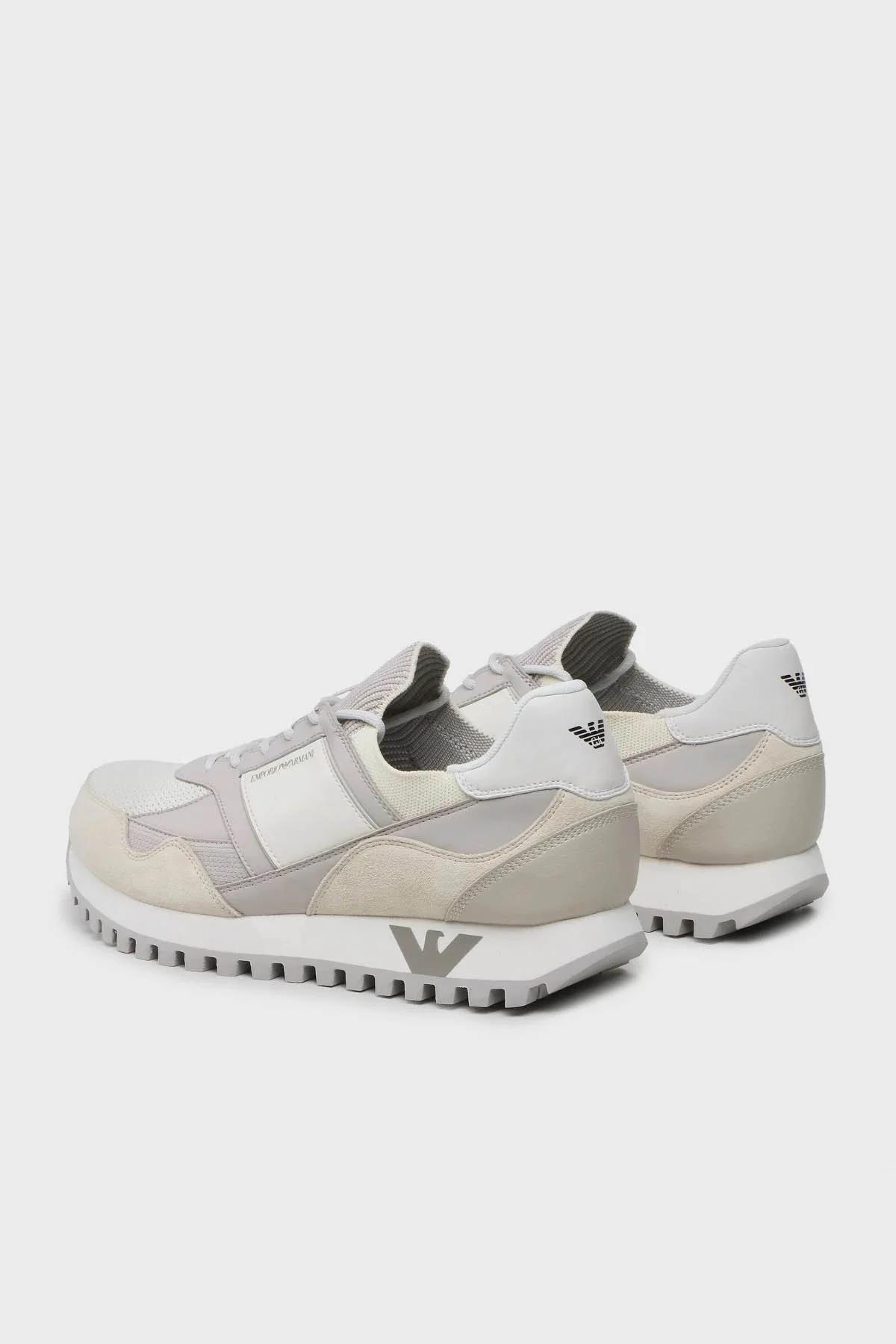 Emporio Armani Logolu Sneaker Erkek Ayakkabı X4X616 XN632 S730 BEJ - 2