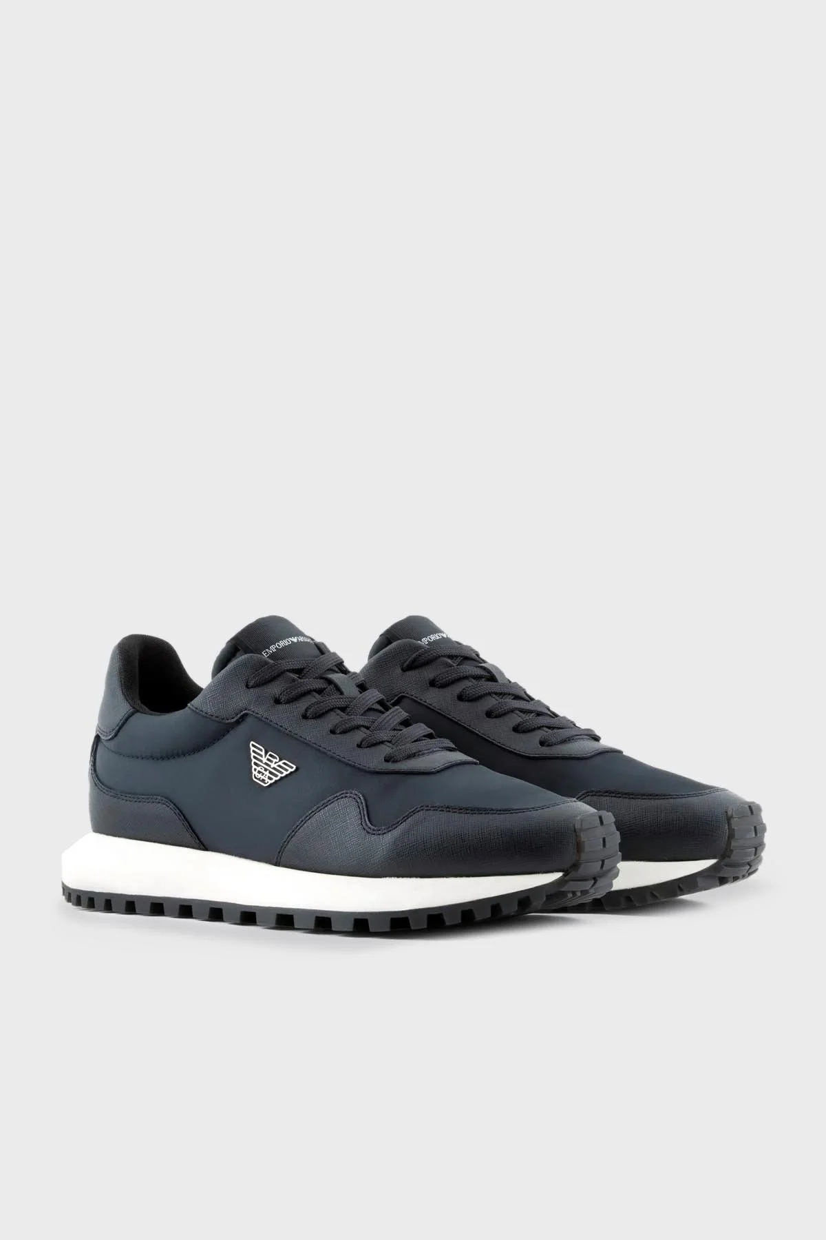 Emporio Armani Logolu Sneaker Erkek Ayakkabı X4X630 XN877 N151 LACİVERT - 8