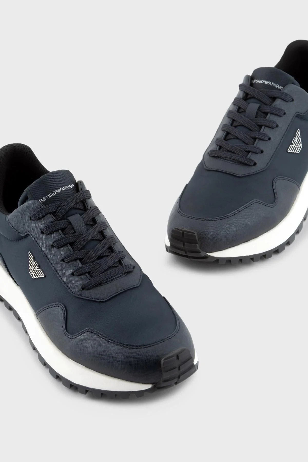 Emporio Armani Logolu Sneaker Erkek Ayakkabı X4X630 XN877 N151 LACİVERT - 11