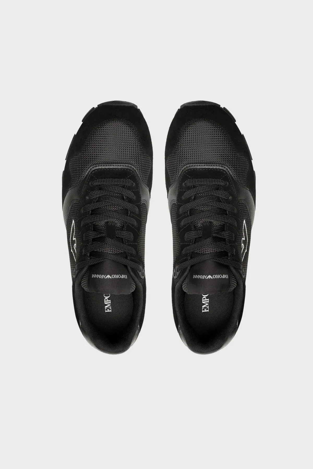 Emporio Armani Logolu Sneaker Erkek Ayakkabı X4X642 XN951 A083 SİYAH - 5