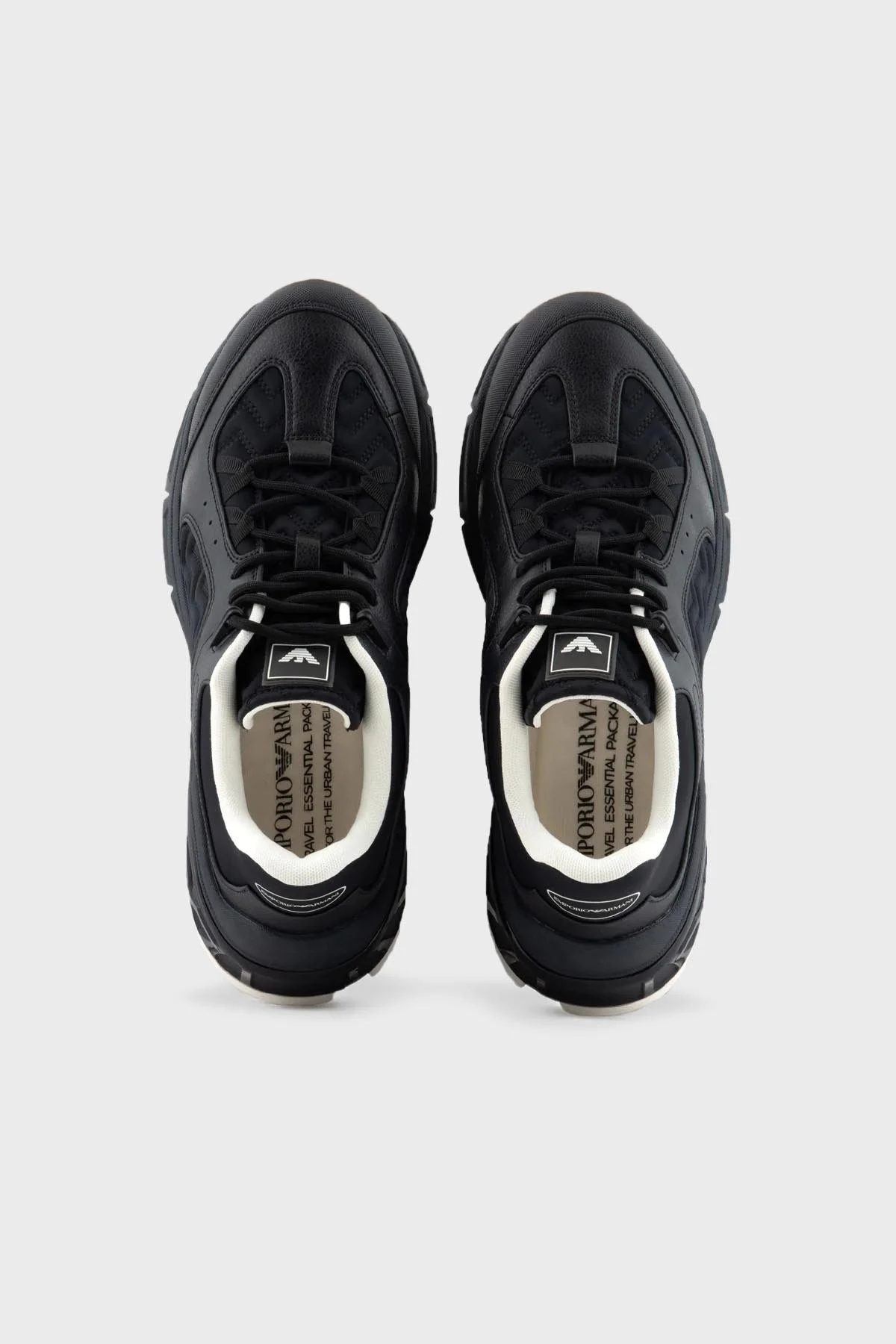 Emporio Armani Logolu Sneaker Erkek Ayakkabı X4X647 XN945 N208 SİYAH-LACİVERT - 3