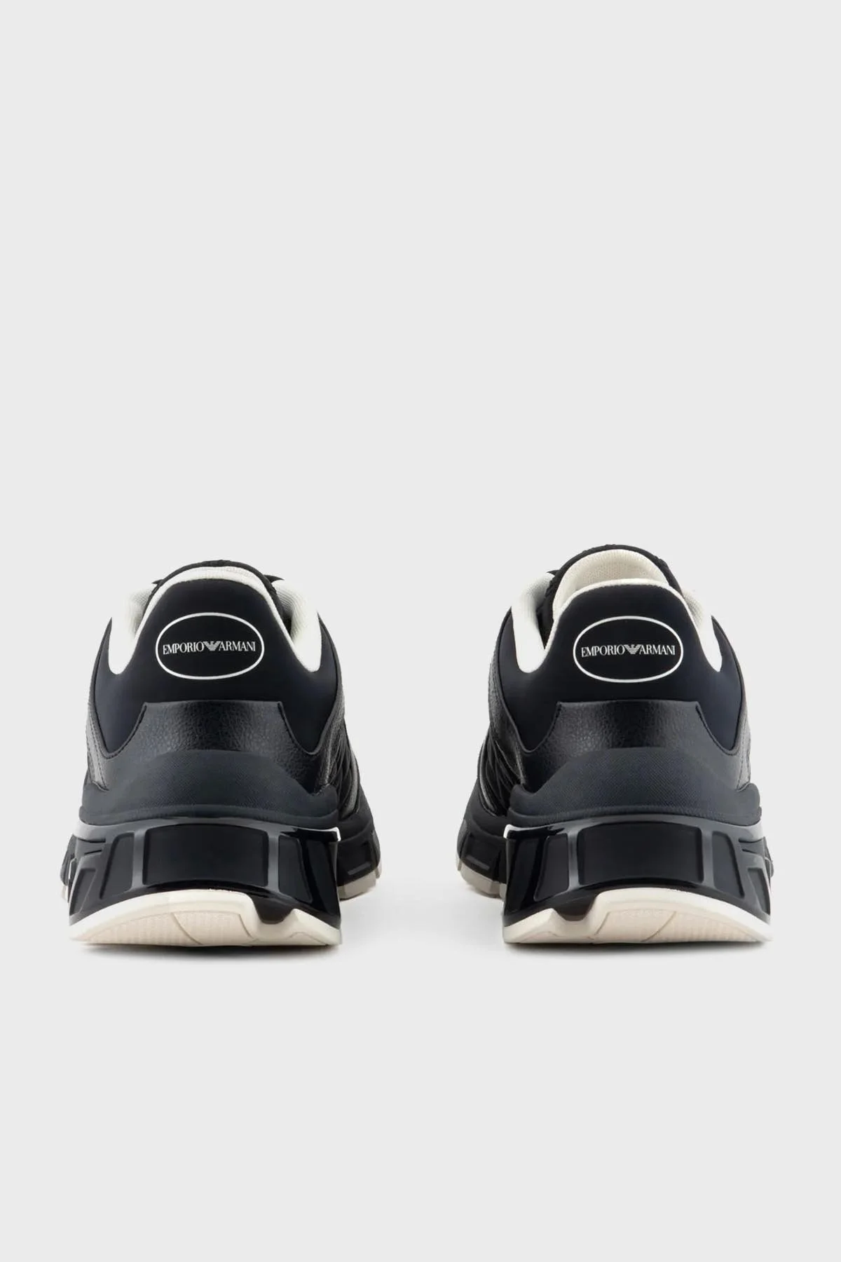 Emporio Armani Logolu Sneaker Erkek Ayakkabı X4X647 XN945 N208 SİYAH-LACİVERT - 4