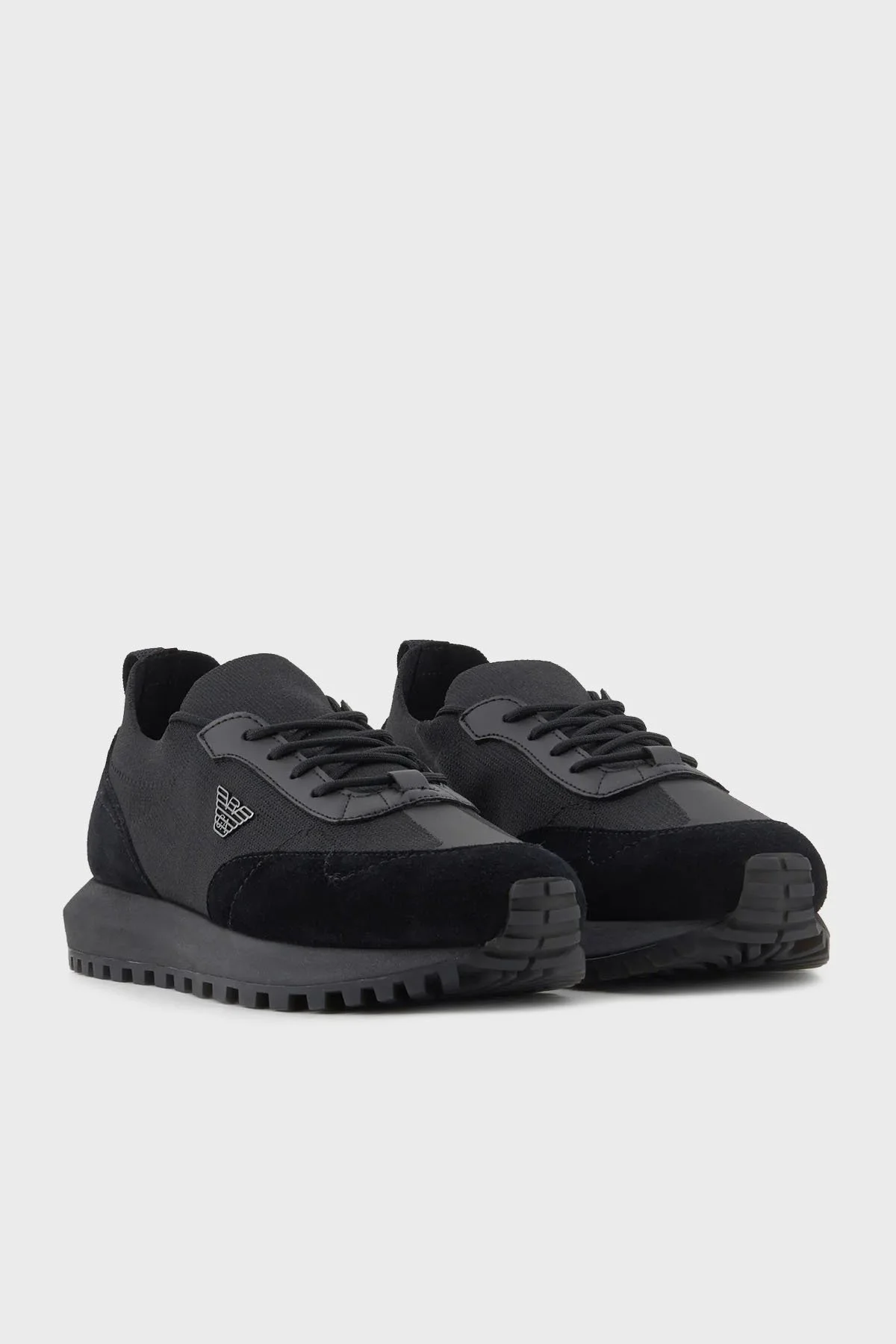 Emporio Armani Logolu Sneaker Erkek Ayakkabı X4X659 XR105 K001 SİYAH - 2