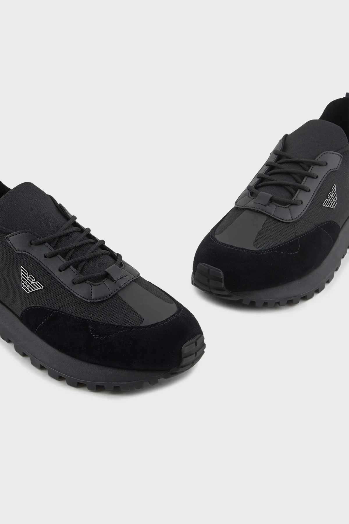 Emporio Armani Logolu Sneaker Erkek Ayakkabı X4X659 XR105 K001 SİYAH - 4