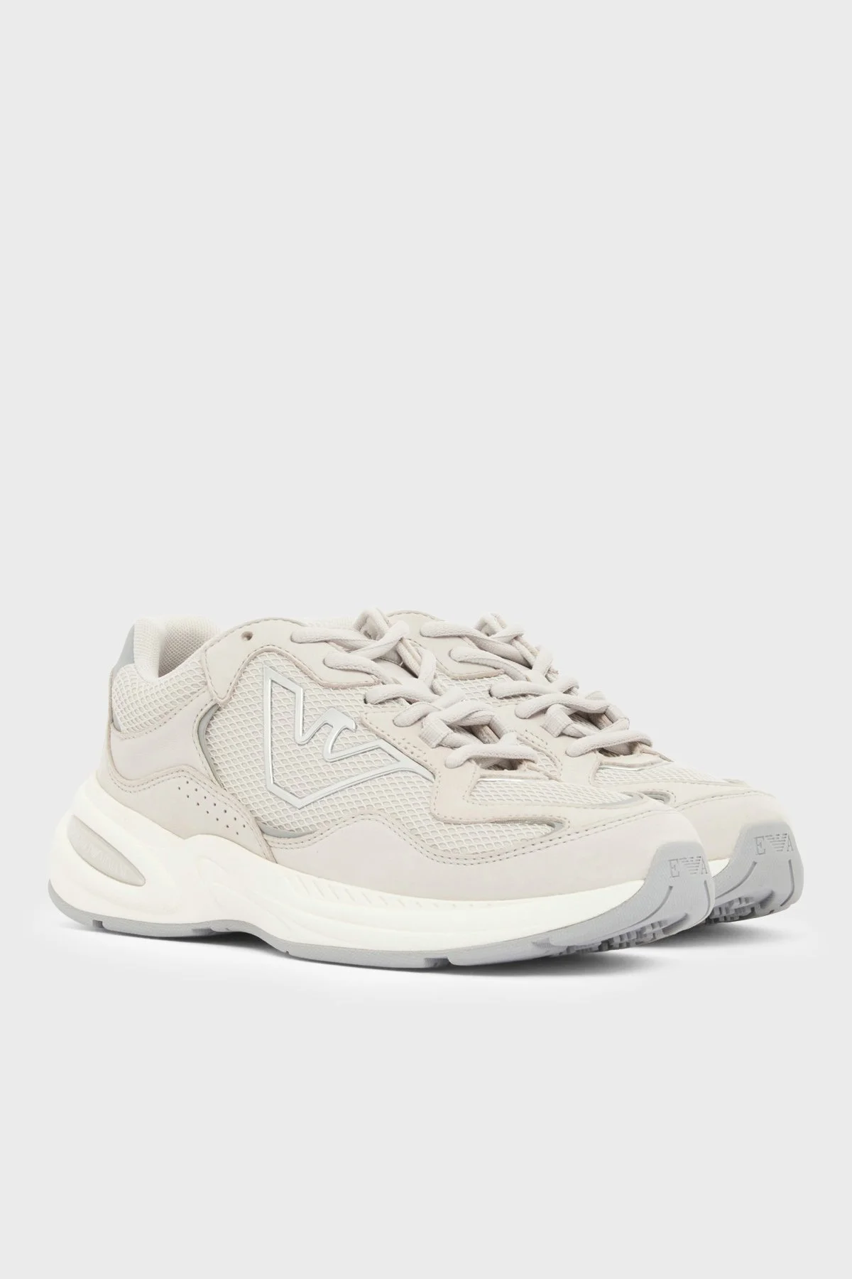 Emporio Armani Logolu Sneaker Kadın Ayakkabı EW003094 AF27288 M8466 Kum-gümüş - 3