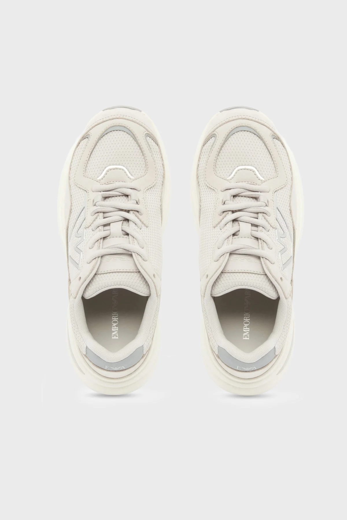 Emporio Armani Logolu Sneaker Kadın Ayakkabı EW003094 AF27288 M8466 Kum-gümüş - 4