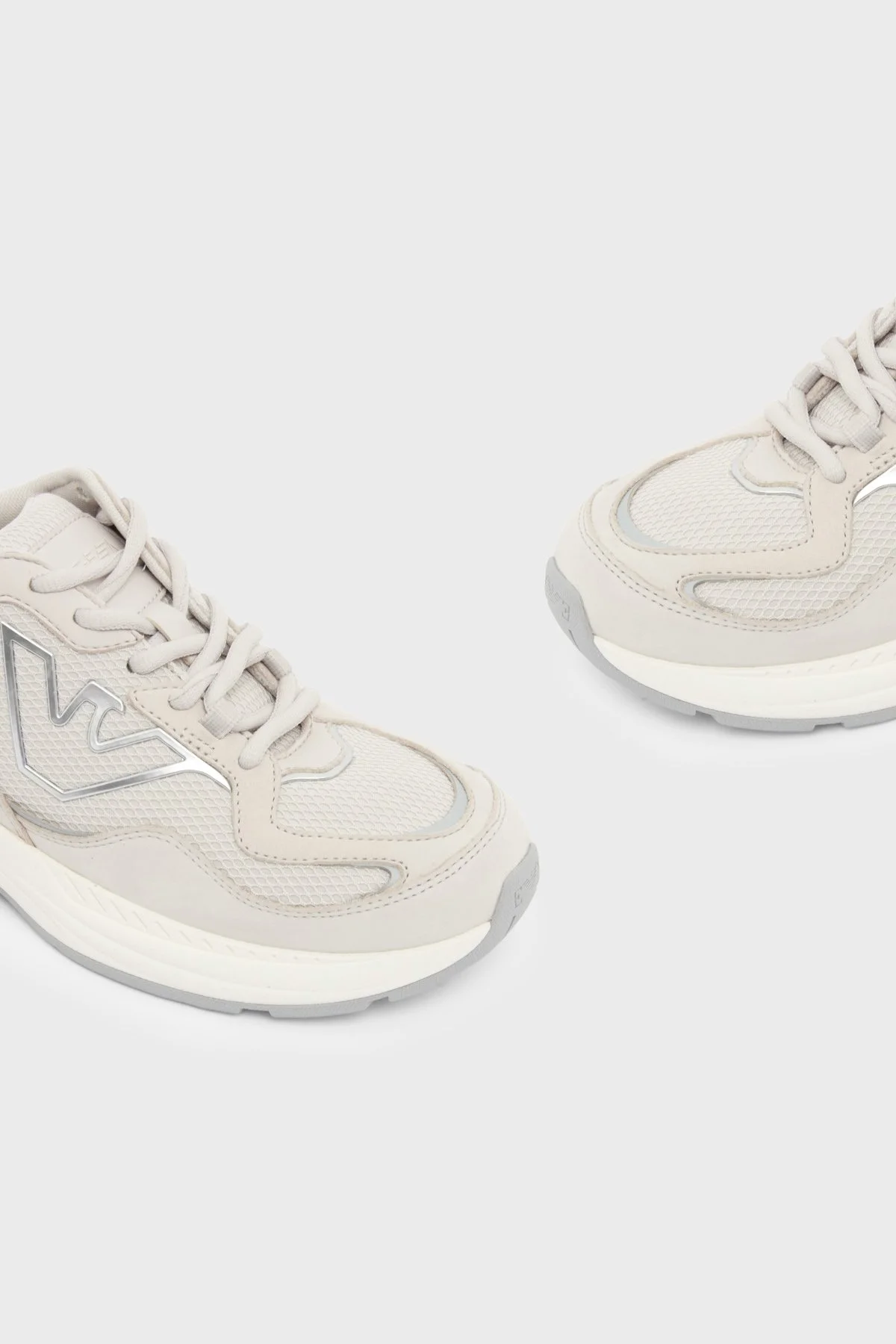 Emporio Armani Logolu Sneaker Kadın Ayakkabı EW003094 AF27288 M8466 Kum-gümüş - 5