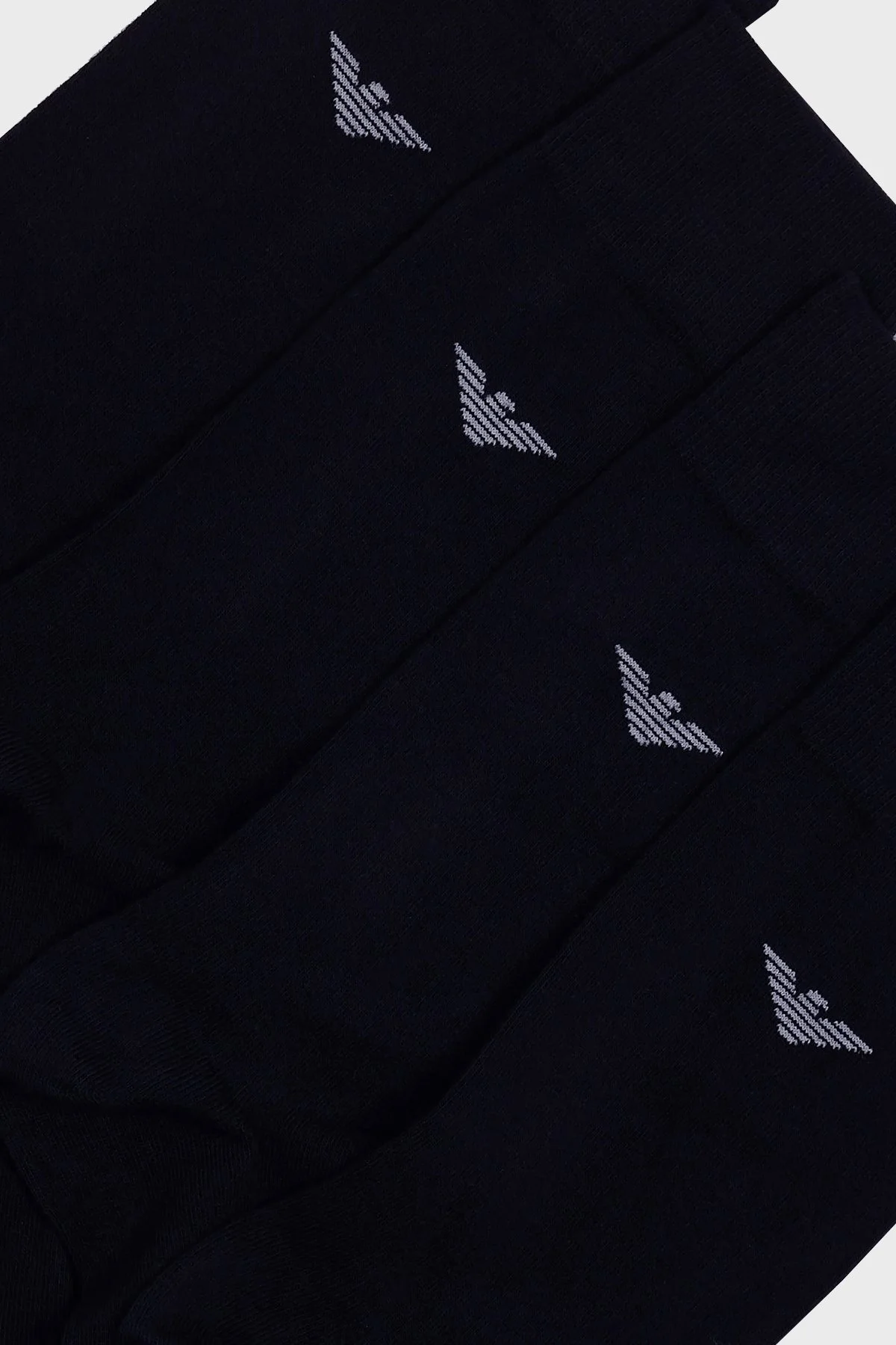 Emporio Armani Logolu Streç Pamuklu 2 Pack Erkek Çorap 302302 CC114 00135 LACİVERT - 2