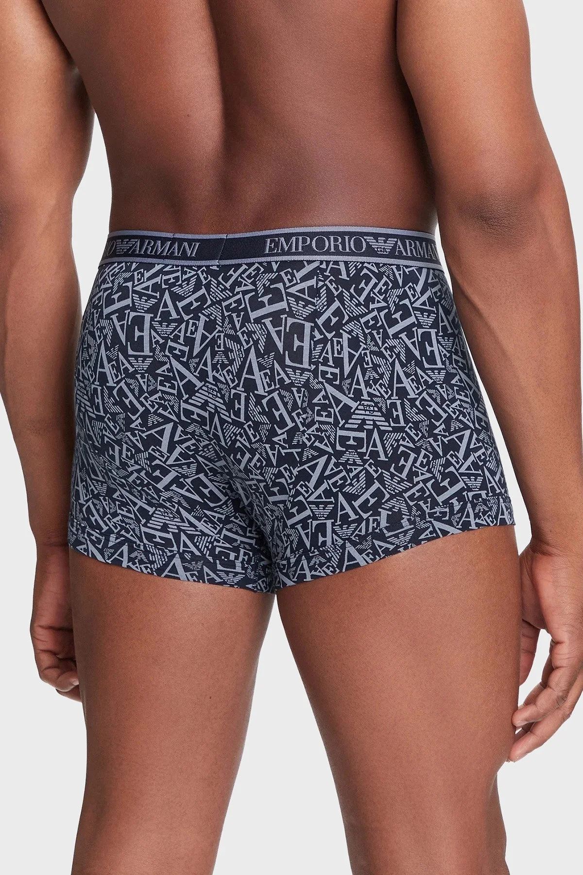 Emporio Armani Logolu Streç Pamuklu 3 Pack Erkek Boxer EM000370 AF10779 MB089 LACİVERT - 4