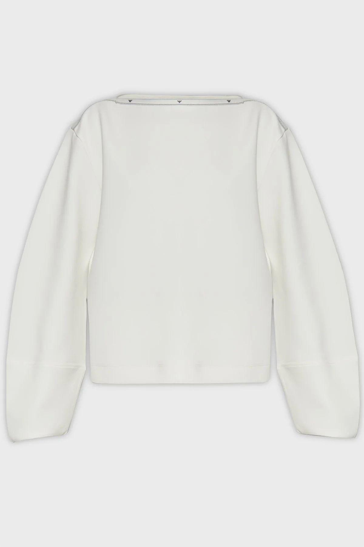 Emporio Armani Logolu Streç Pamuklu Comfort Fit Bayan Sweat 6D2M6C 1JHSZ 0101 BEYAZ - 5