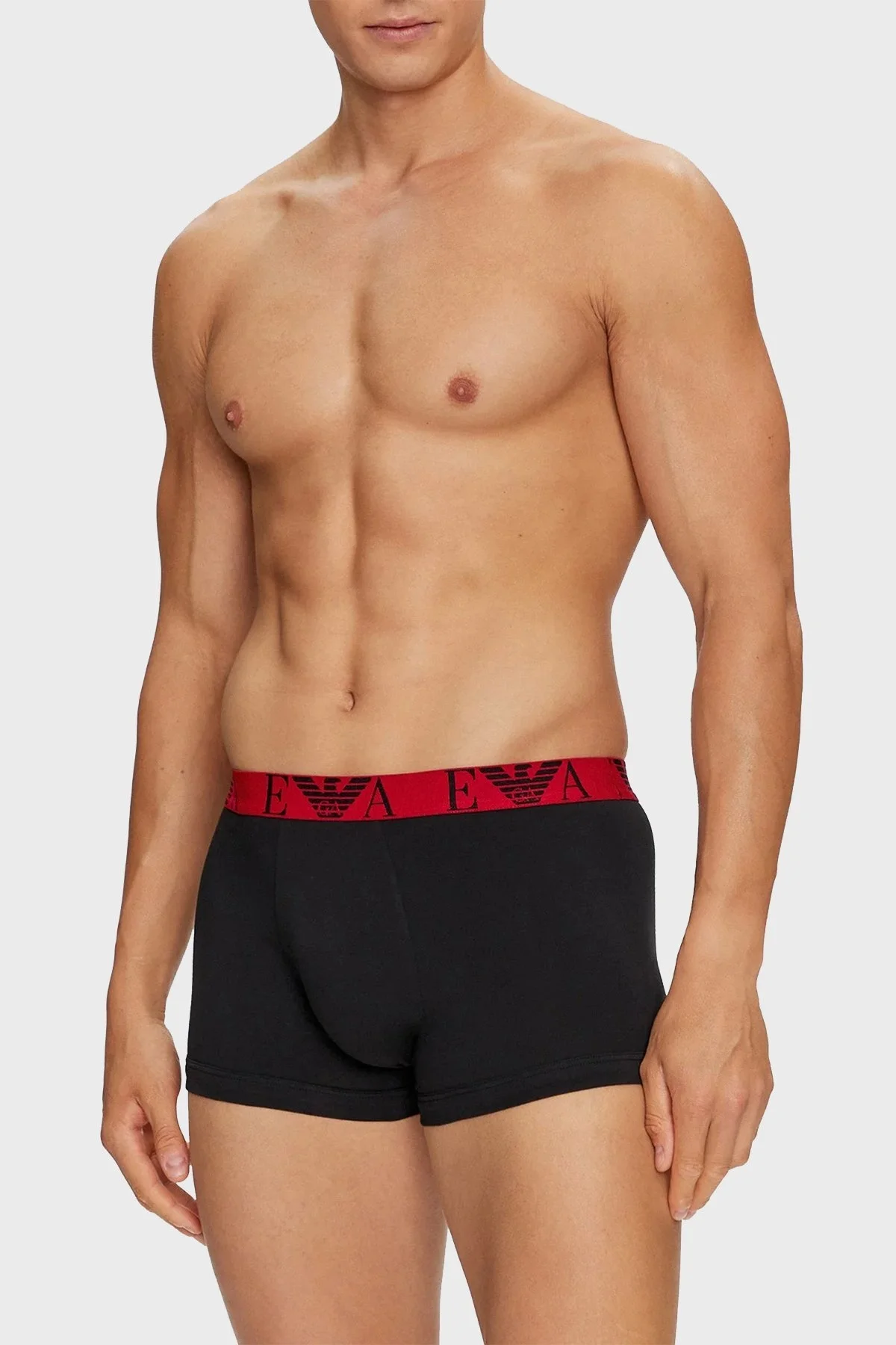 Emporio Armani Logolu Streç Pamuklu Erkek Boxer 111357 4F715 38121 SİYAH - 10
