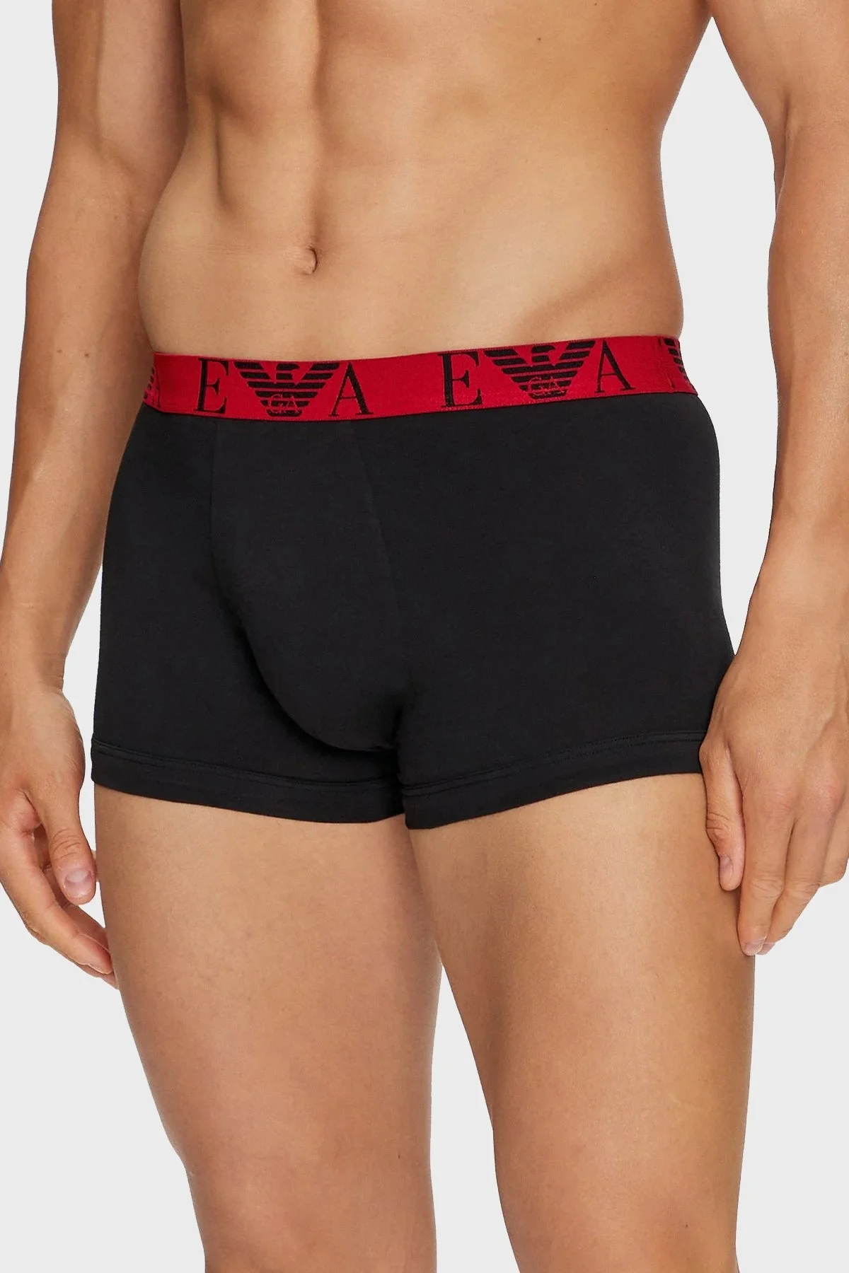 Emporio Armani Logolu Streç Pamuklu Erkek Boxer 111357 4F715 38121 SİYAH - 11