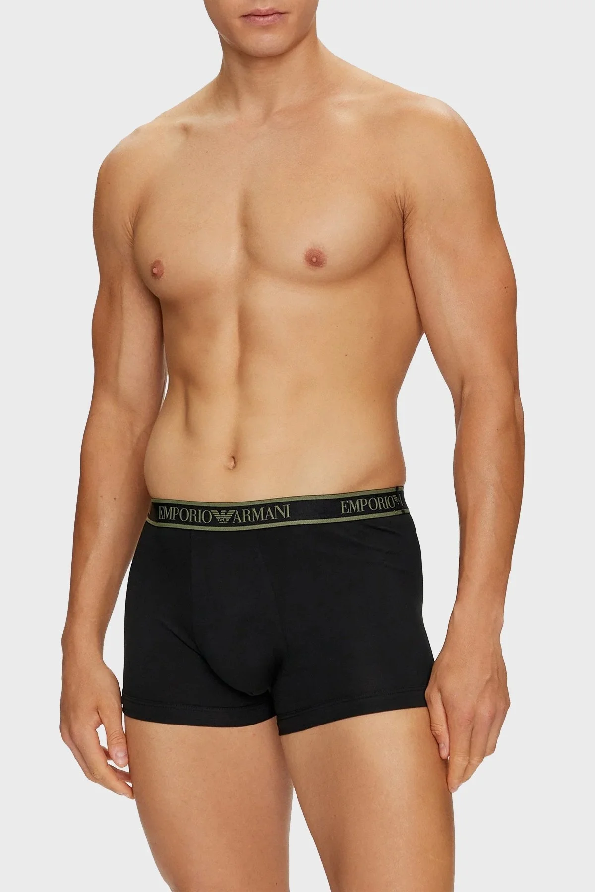 Emporio Armani Logolu Streç Pamuklu Erkek Boxer 111357 4F717 21320 SİYAH - 9