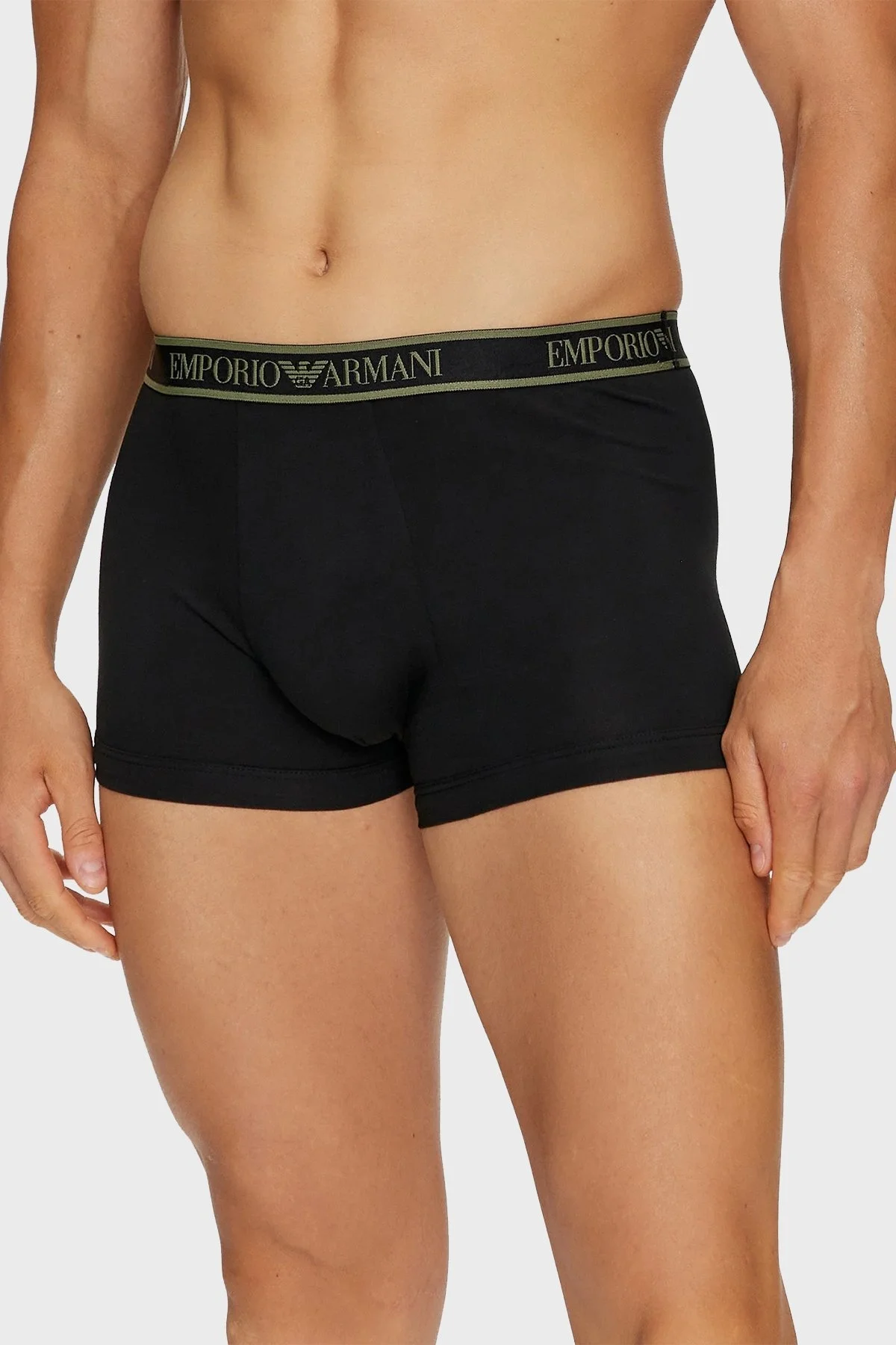 Emporio Armani Logolu Streç Pamuklu Erkek Boxer 111357 4F717 21320 SİYAH - 10