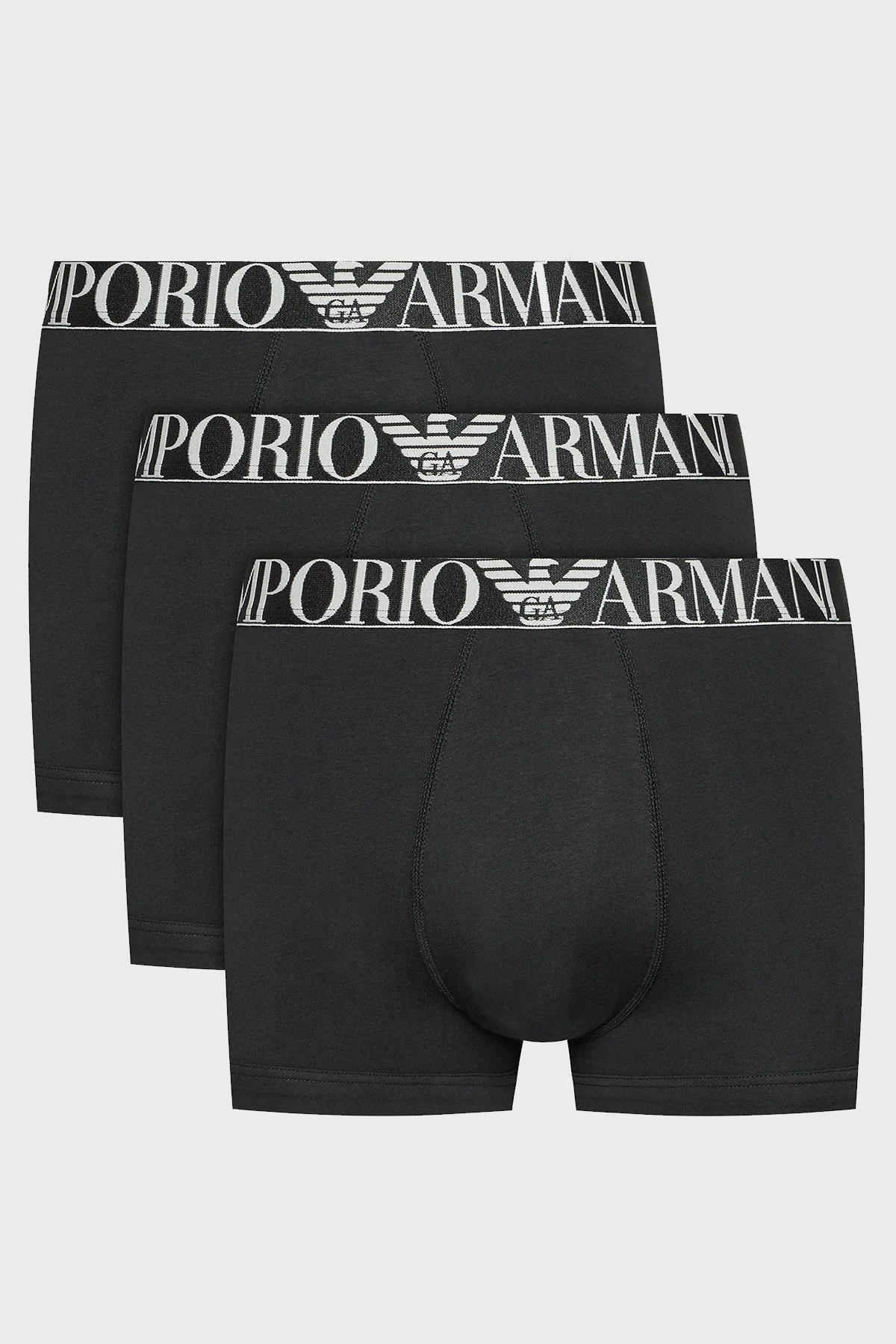 Emporio Armani Logolu Streç Pamuklu Erkek Boxer 111357 4F726 73320 SİYAH - 1