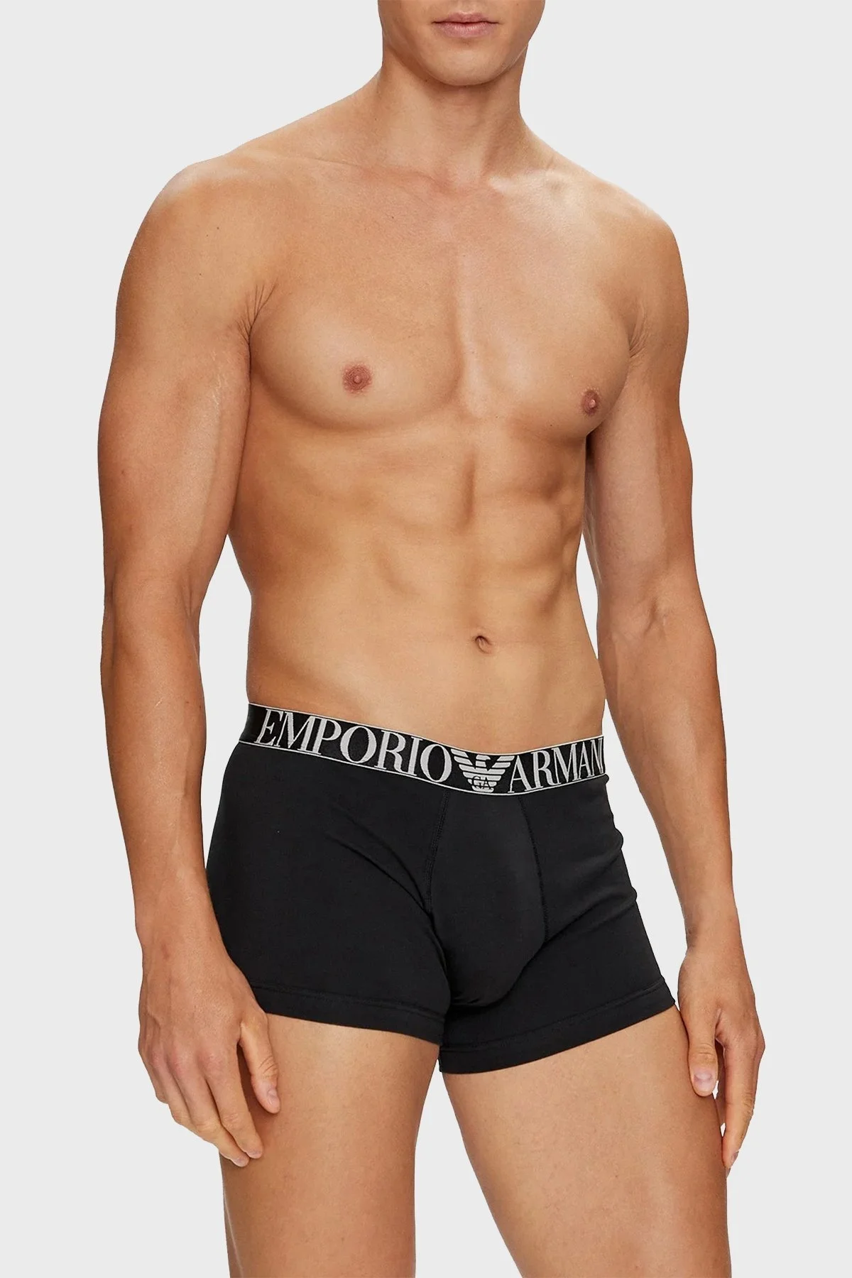 Emporio Armani Logolu Streç Pamuklu Erkek Boxer 111357 4F726 73320 SİYAH - 2