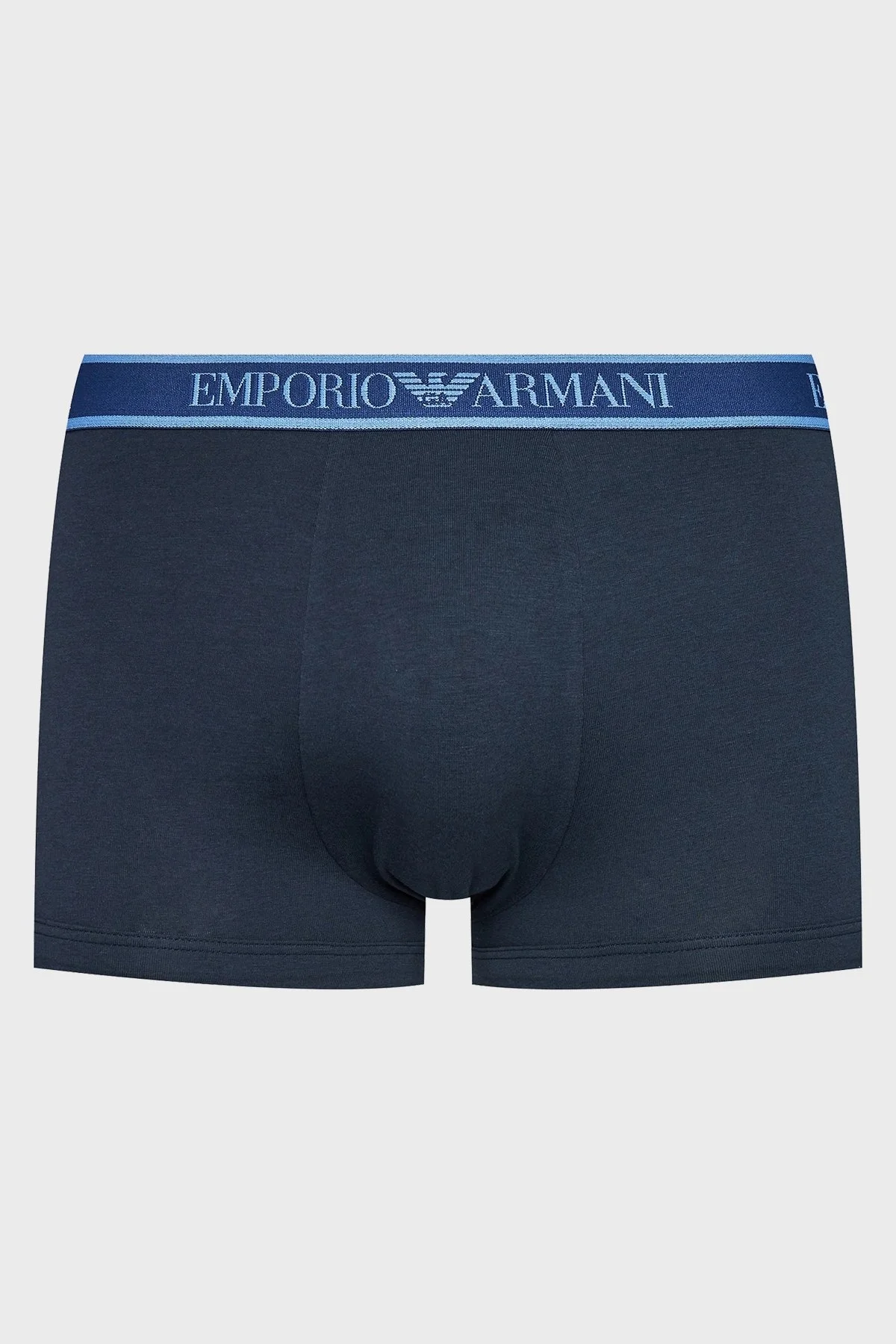 Emporio Armani Logolu Streç Pamuklu Erkek Boxer 112130 4F717 75336 Mavi-Siyah-Lacivert - 12