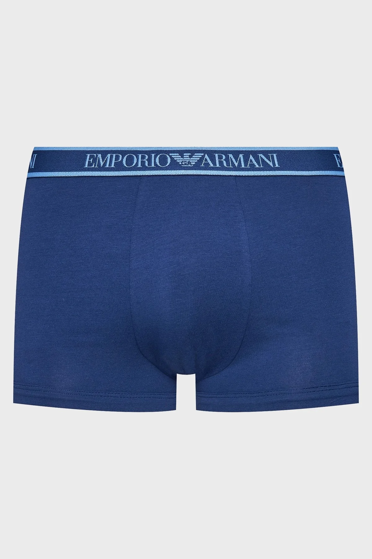 Emporio Armani Logolu Streç Pamuklu Erkek Boxer 112130 4F717 75336 Mavi-Siyah-Lacivert - 13