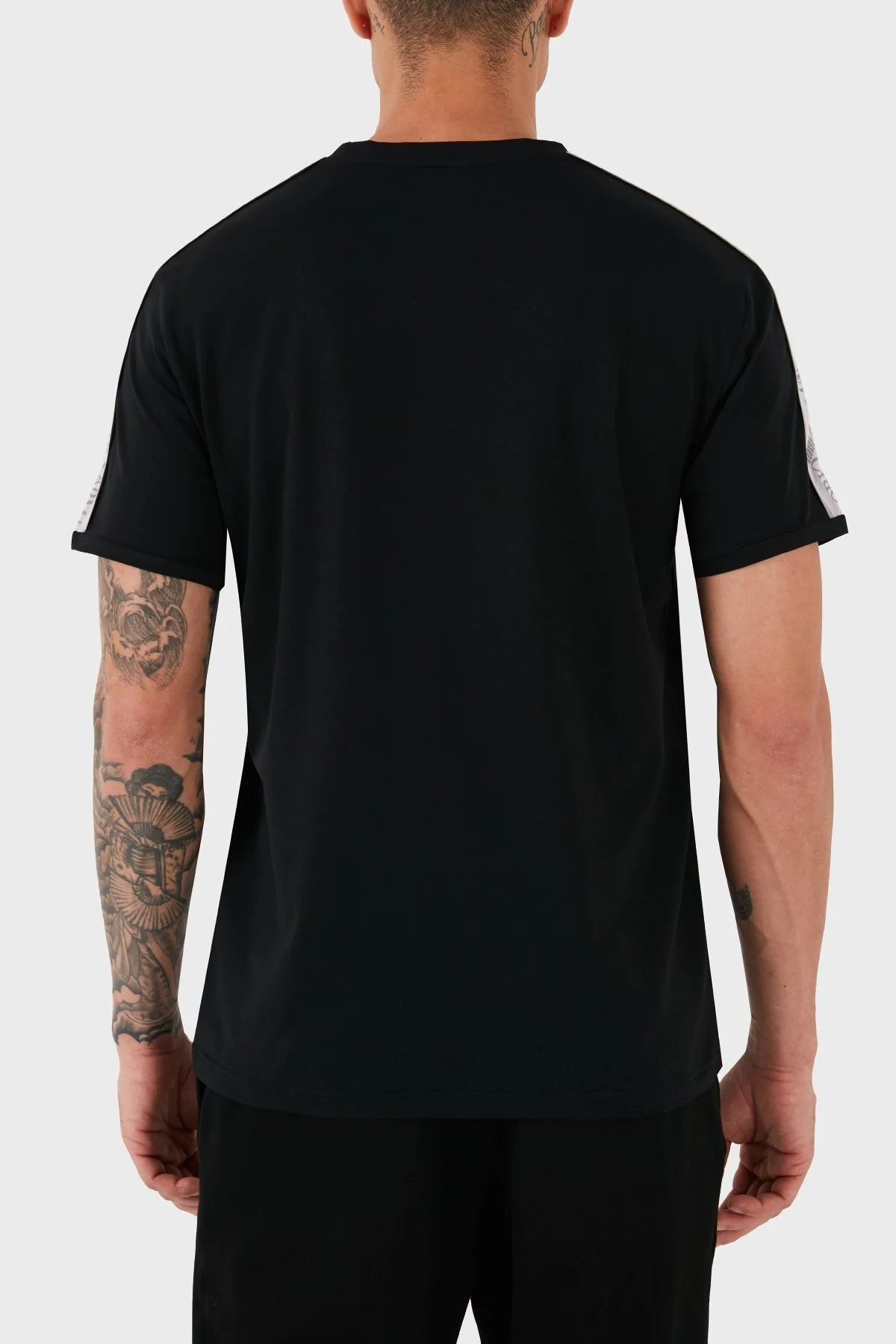 Emporio Armani Logolu Streç Pamuklu Regular Fit Bisiklet Yaka Erkek T Shirt 111890 4R717 00020 SİYAH - 8