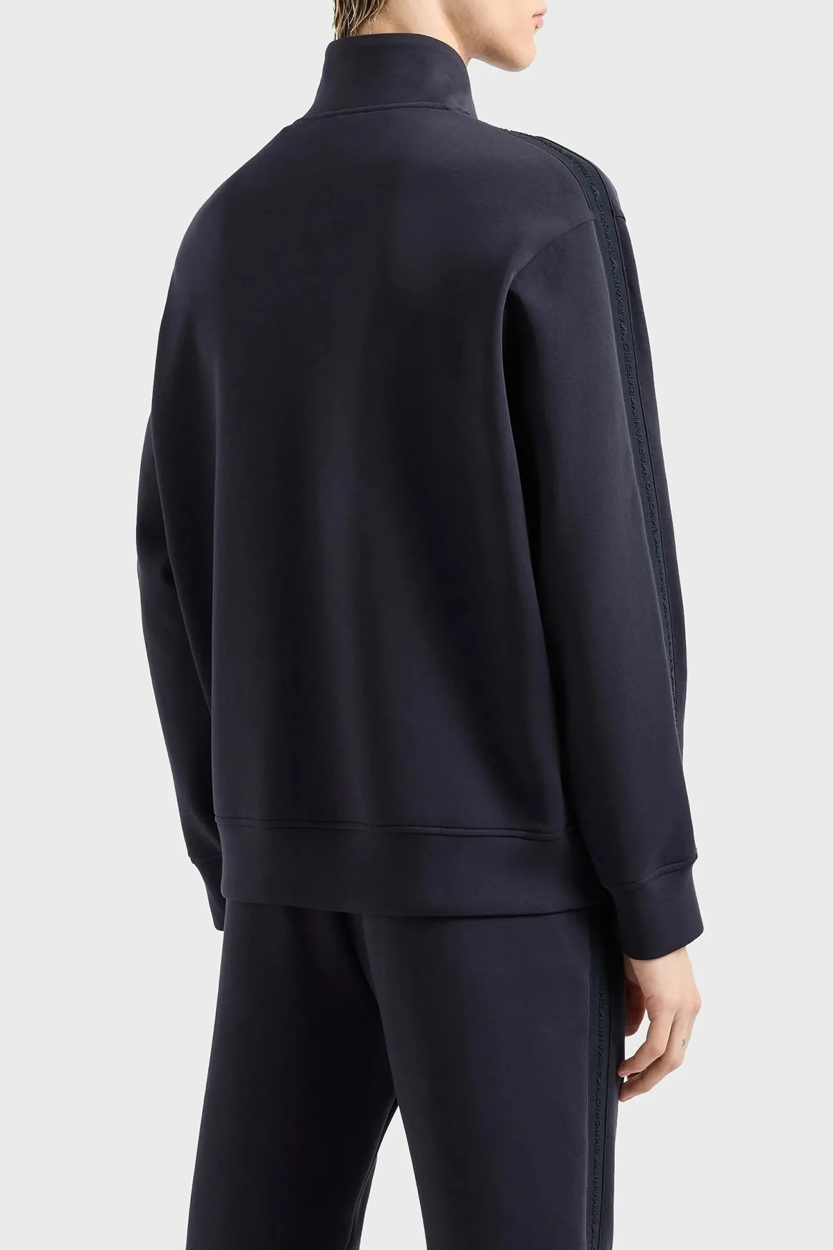 Emporio Armani Logolu Streç Pamuklu Regular Fit Erkek Sweat 6D1MA8 1JHSZ 0920 LACİVERT - 3