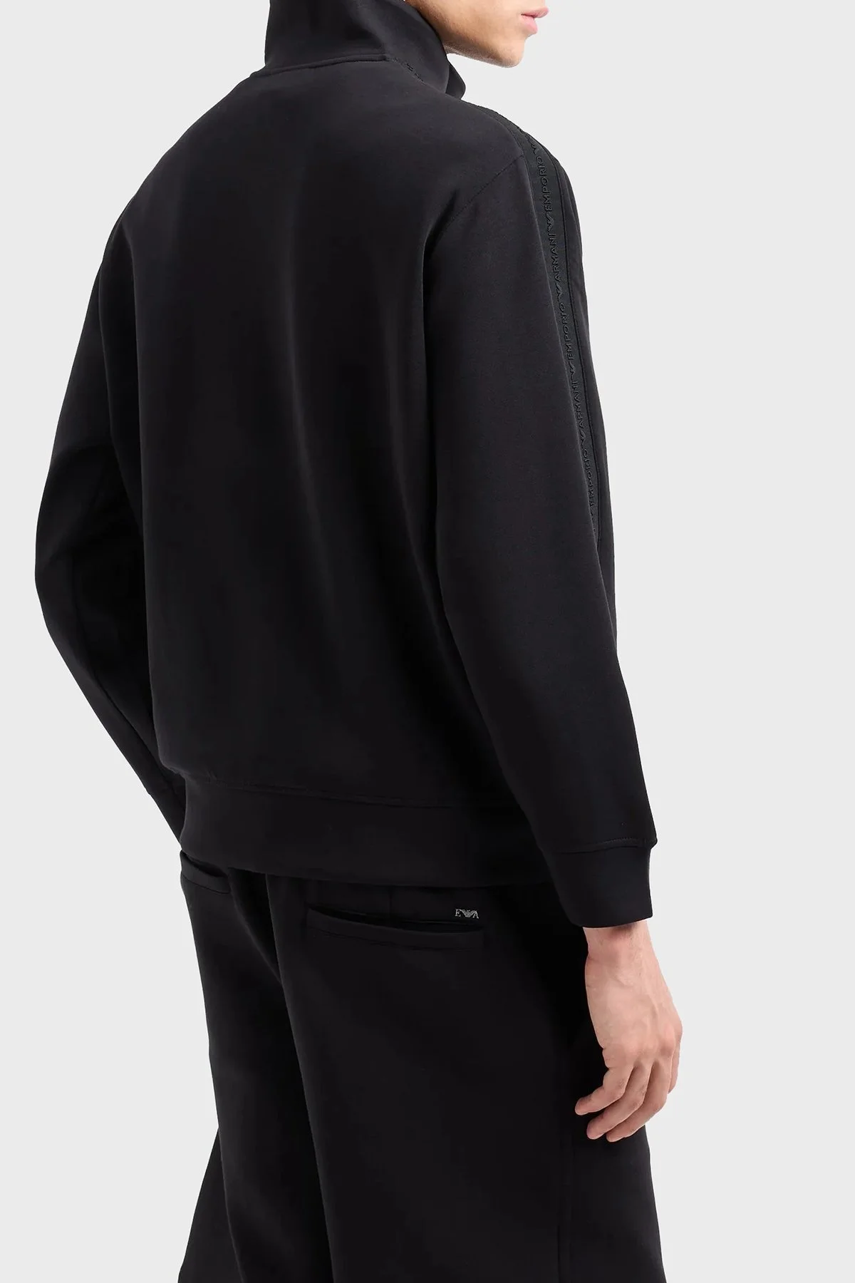 Emporio Armani Logolu Streç Pamuklu Regular Fit Erkek Sweat 6D1MA8 1JHSZ 0999 SİYAH - 2