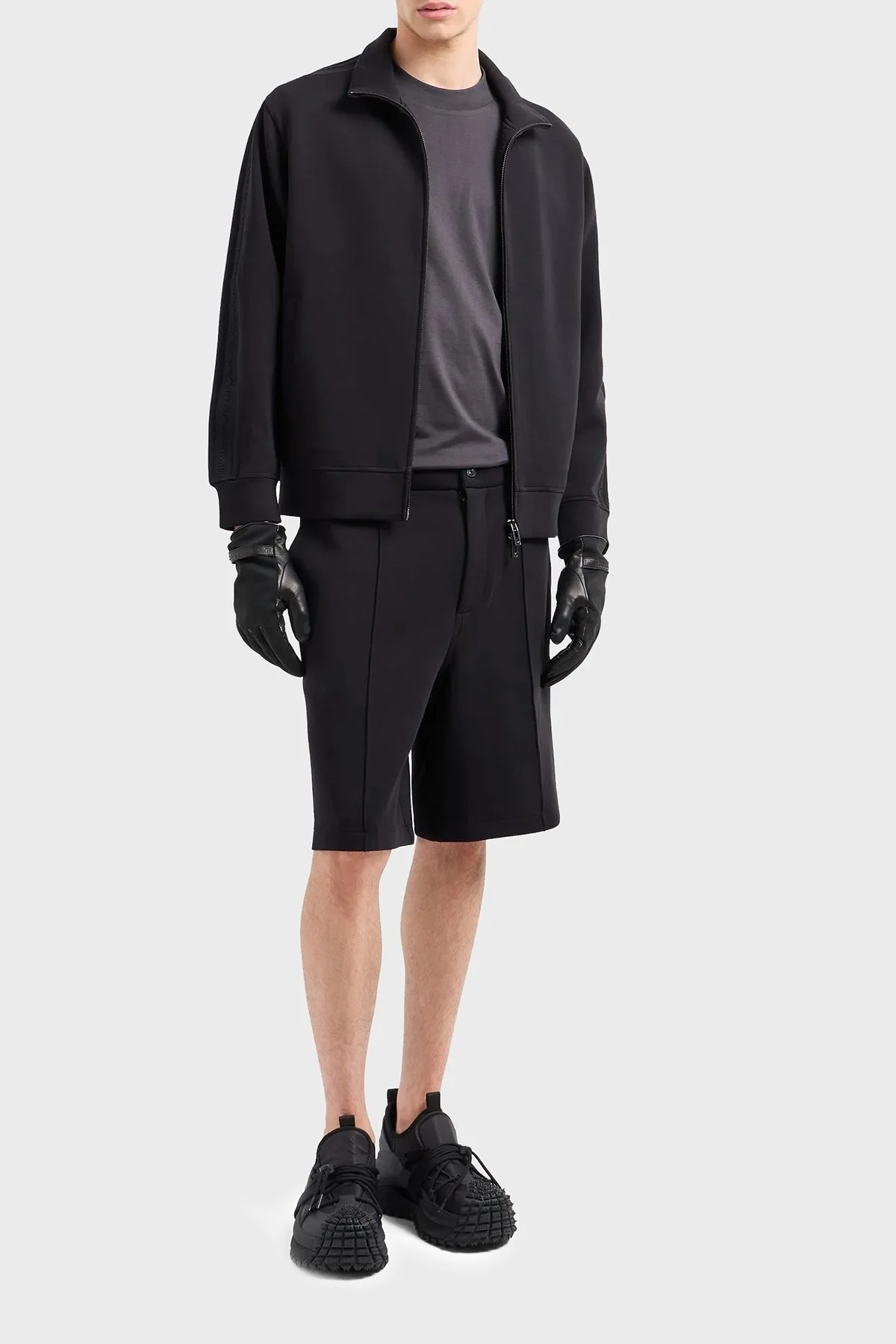 Emporio Armani Logolu Streç Pamuklu Regular Fit Erkek Sweat 6D1MA8 1JHSZ 0999 SİYAH - 3