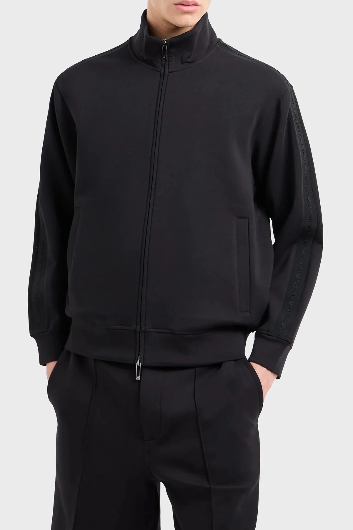 Emporio Armani Logolu Streç Pamuklu Regular Fit Erkek Sweat 6D1MA8 1JHSZ 0999 SİYAH - 6