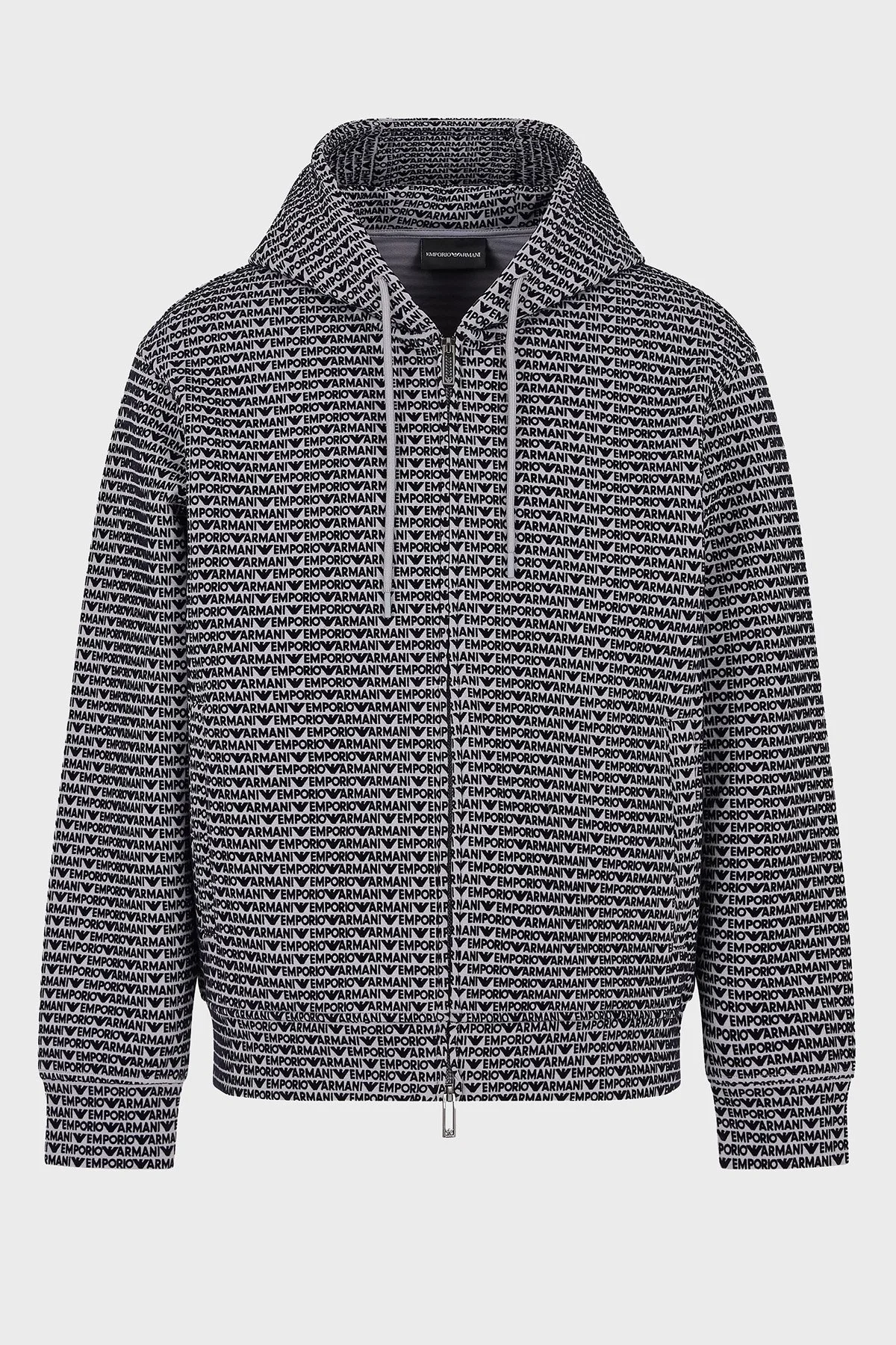 Emporio Armani Logolu Streç Pamuklu Regular Fit Erkek Sweat 6D1MB0 1JHSZ 06K3 GRİ - 5