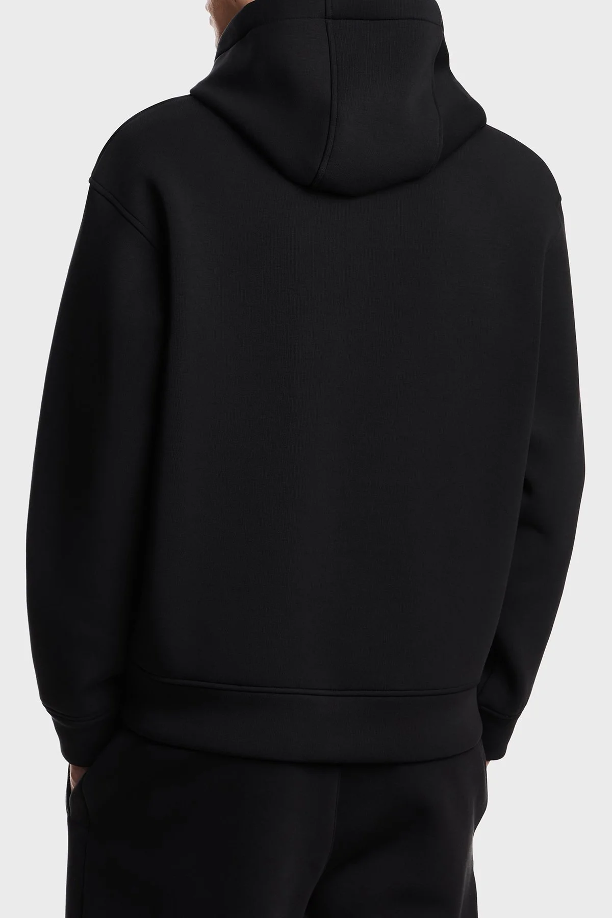 Emporio Armani Logolu Streç Pamuklu Regular Fit Kapüşonlu Erkek Sweat EM002866 AF17547 UC001 SİYAH - 3