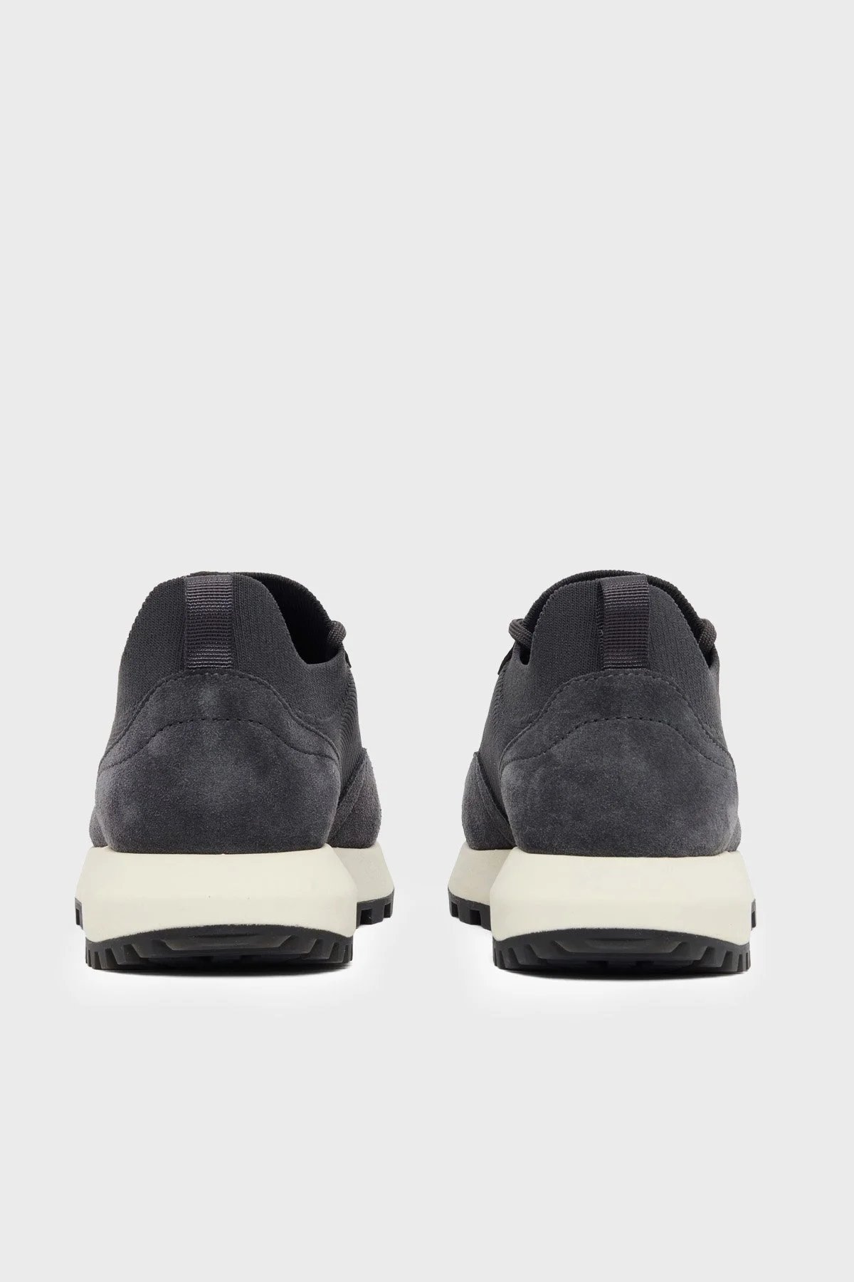 Emporio Armani Logolu Süet Sneaker Erkek Ayakkabı EM003739 AF19724 M8478 Antrasit - 6