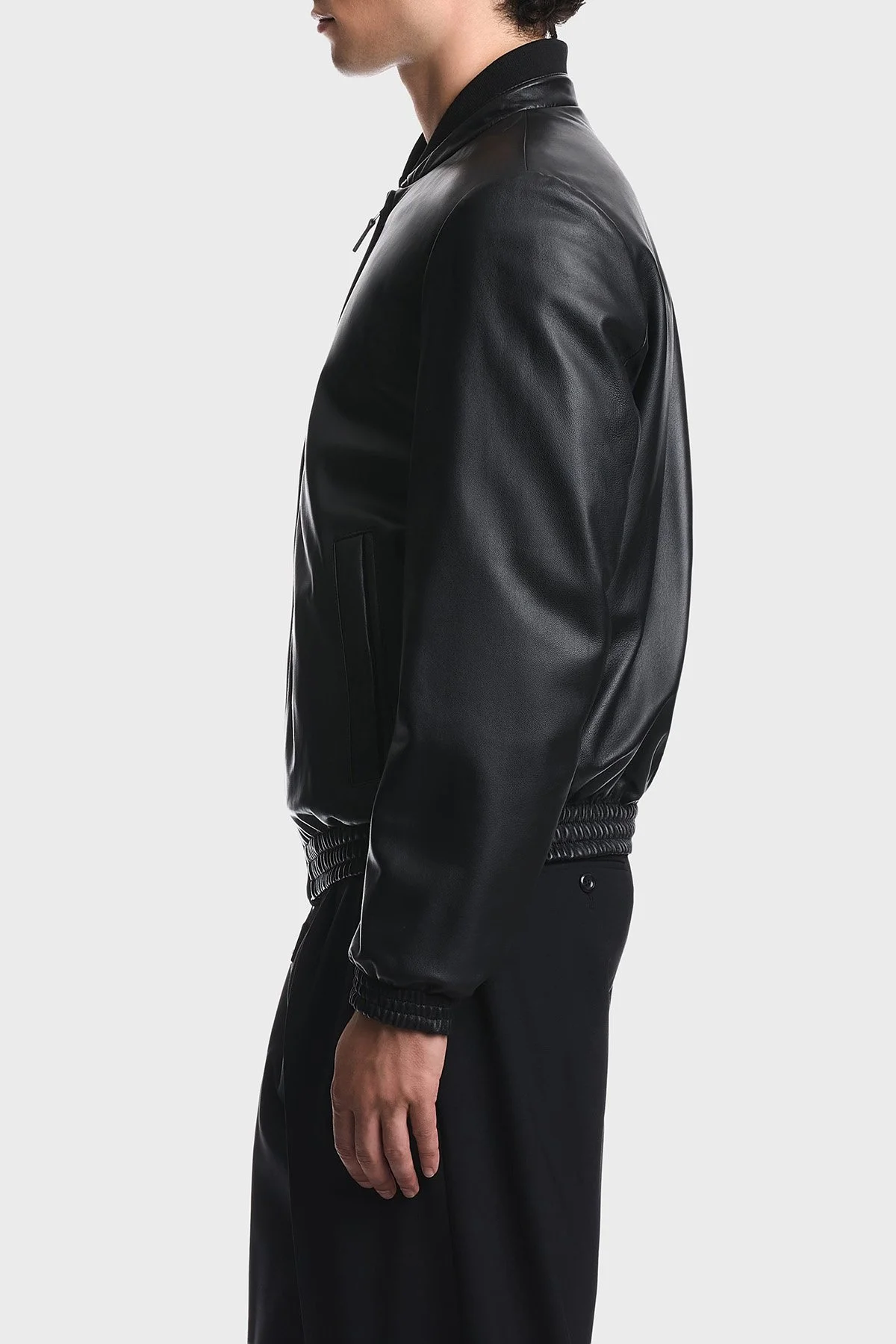 Emporio Armani Logolu Suya Dayanıklı Çift Taraflı Bomber Erkek Ceket EM007244 AF29324 UC001 Siyah - 3