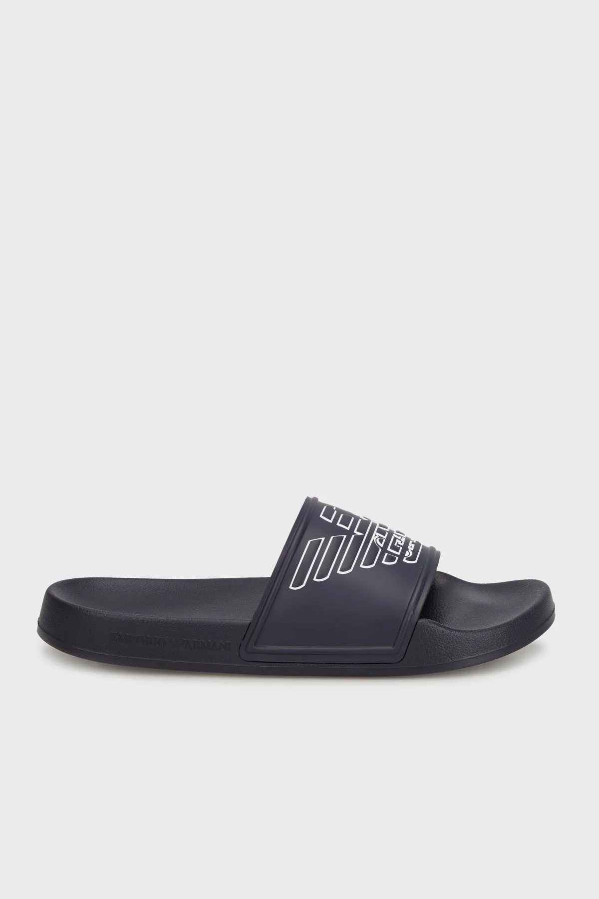 Emporio Armani Logolu Tek Bantlı Unisex Terlik XVPS11 XR273 K578 MAVİ-BEYAZ - 6