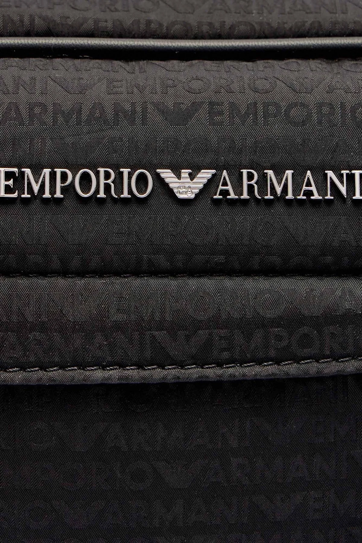 Emporio Armani Logolu Tek Saplı Erkek Çanta EM004160 AF14637 UC001 SİYAH - 5