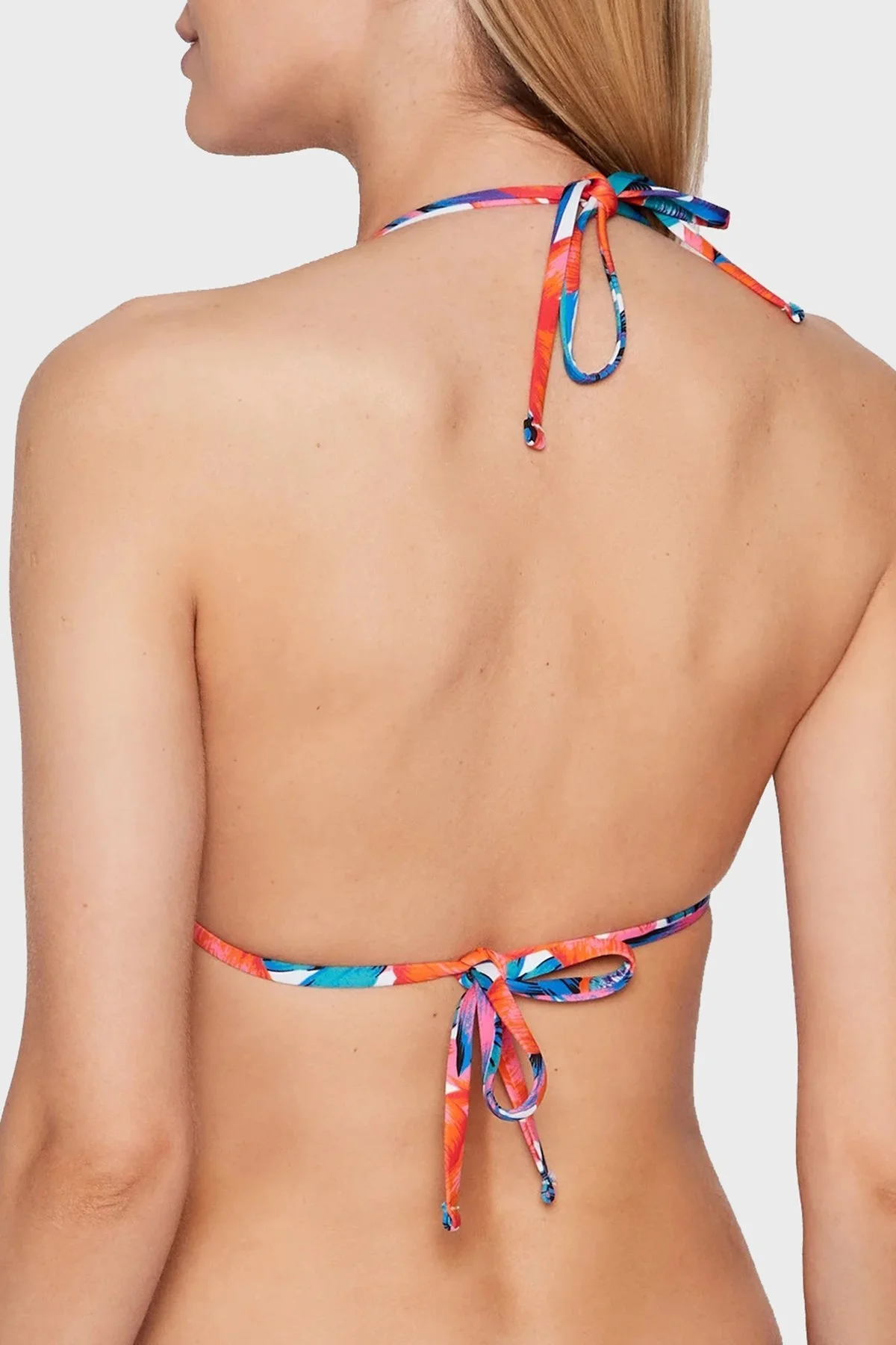 Emporio Armani Logolu Üçgen Bayan Bikini Üstü S 262421 2R300 75810 FUŞYA - 8