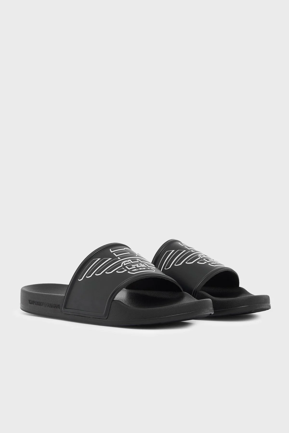 Emporio Armani Logolu Unisex Terlik EX000042 AF22189 MZ680 SİYAH - 2