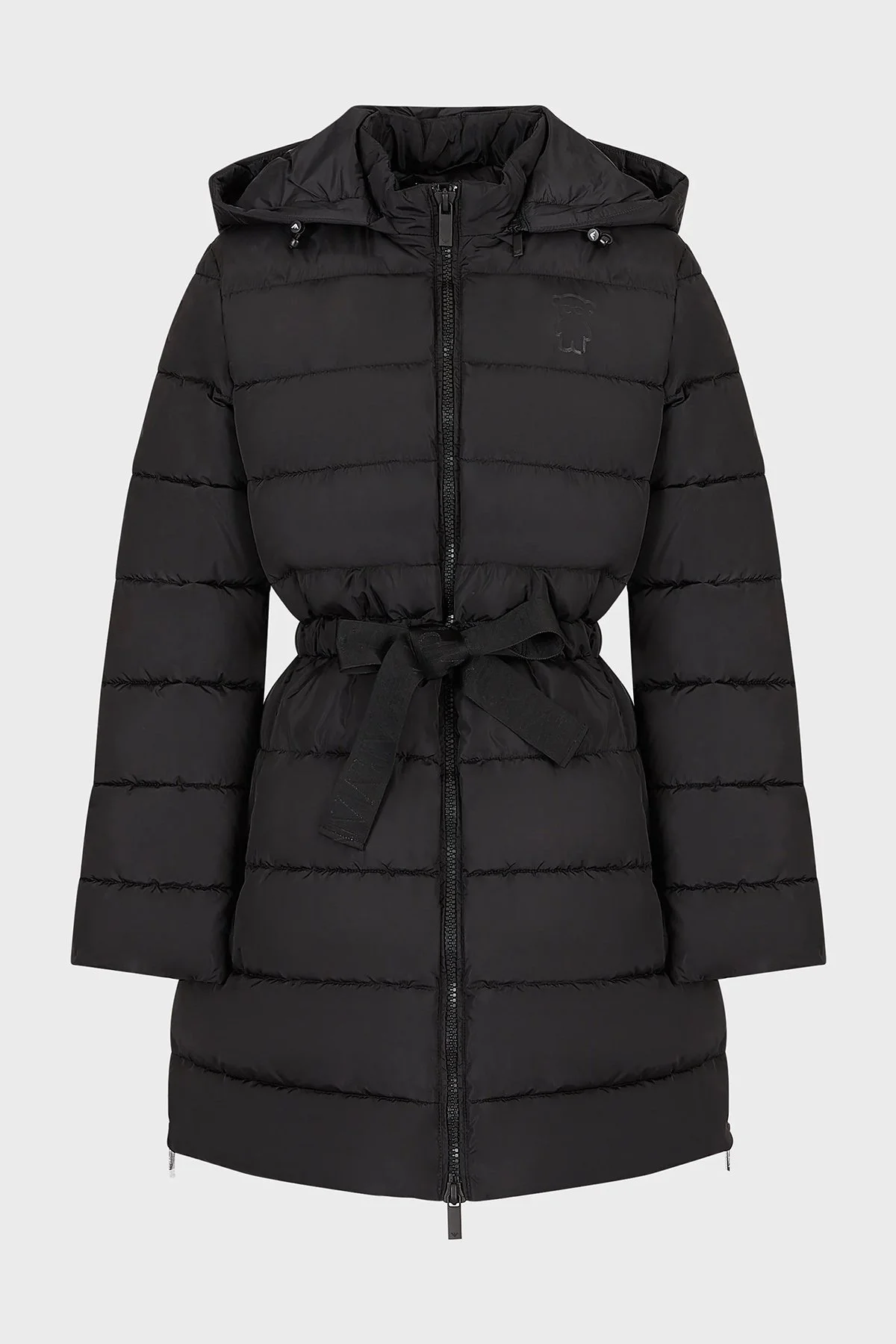 Emporio Armani Logolu Yalıtımlı Çıkarılabilir Kapüşonlu Regular Fit Kapitone Bayan Mont 6L2L73 2NGAZ 0999 SİYAH - 6