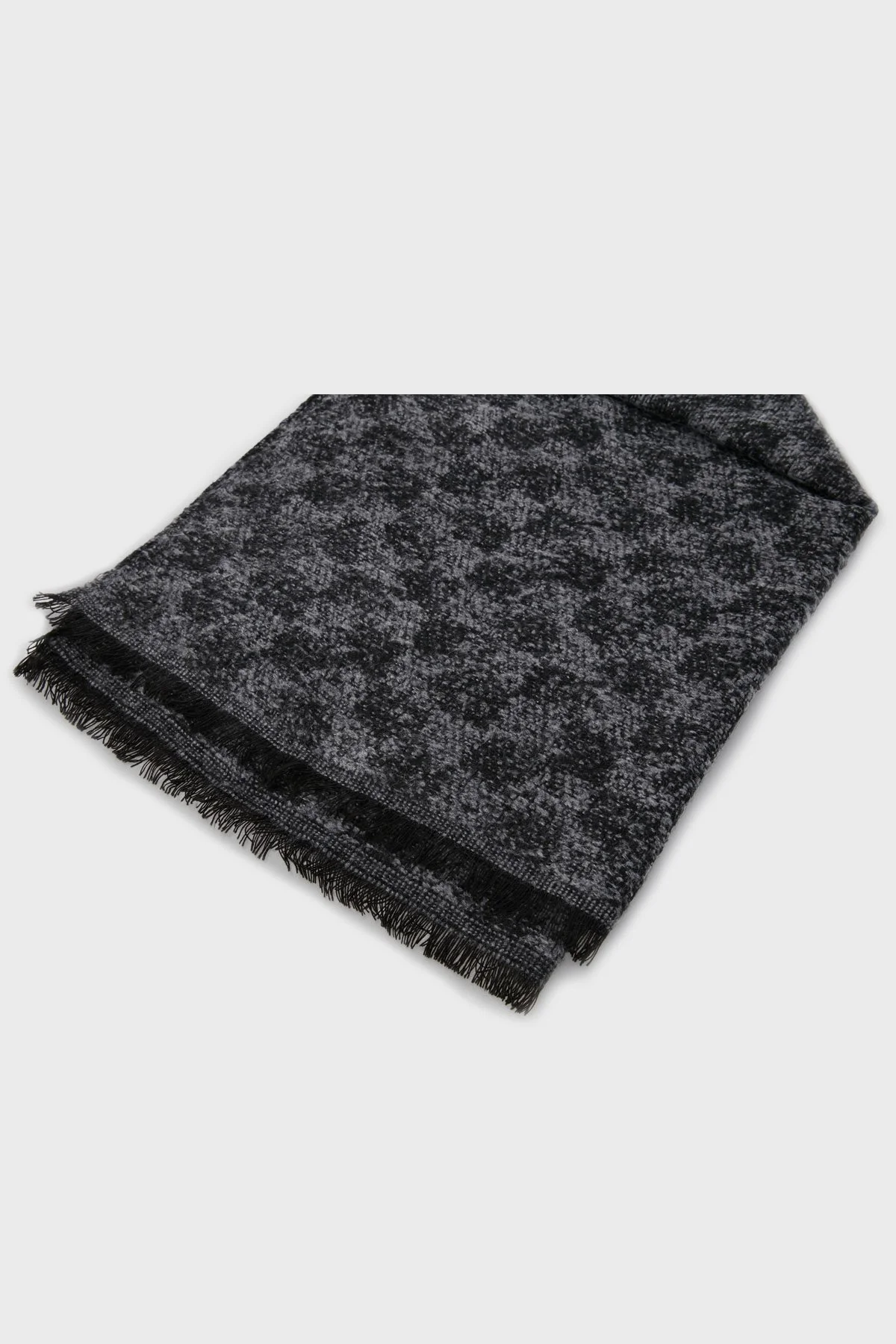 Emporio Armani Logolu Yün Karışımlı Erkek Atkı 625247 2F322 00041 GRİ - 3