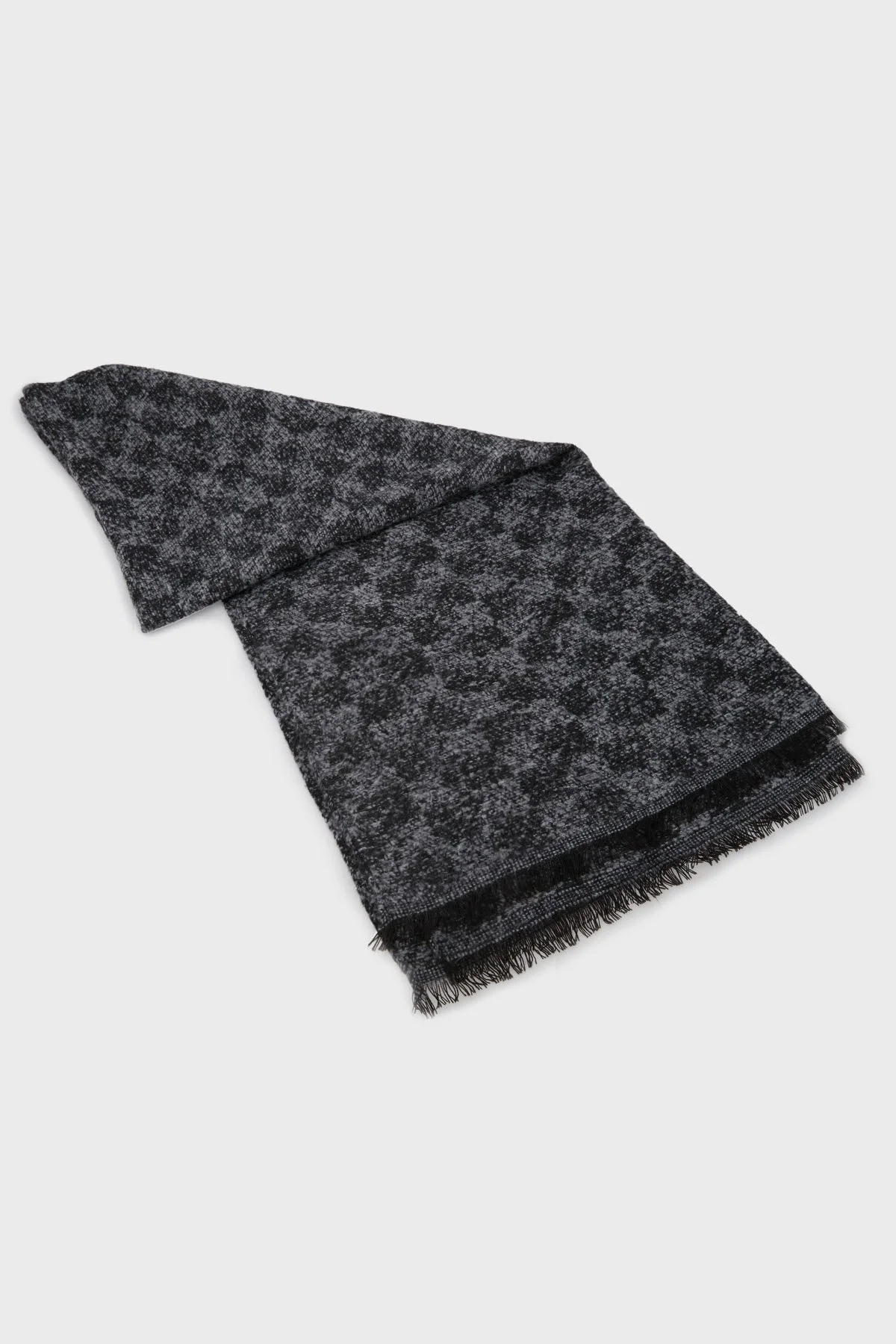 Emporio Armani Logolu Yün Karışımlı Erkek Atkı 625247 2F322 00041 GRİ - 4