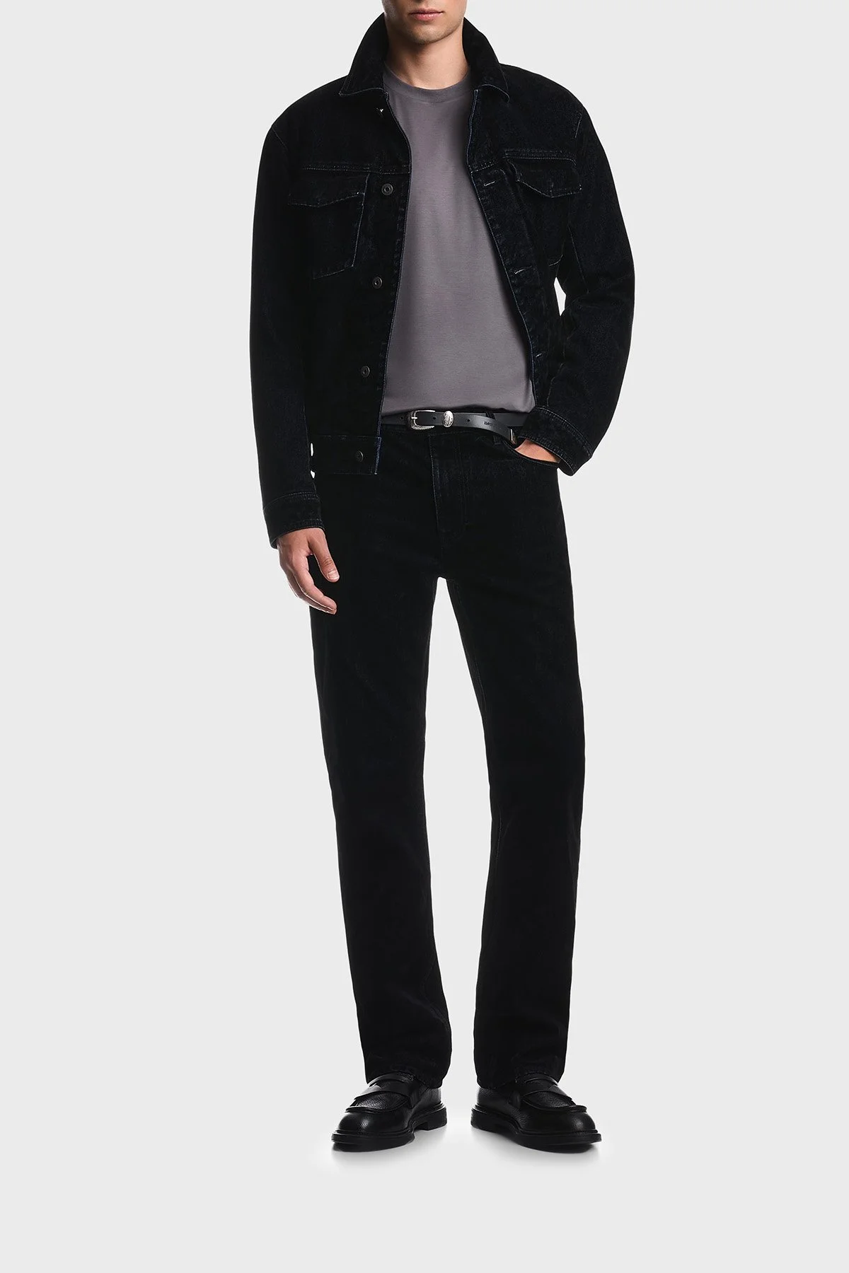 Emporio Armani Logolu Yuvarlak Yaka Erkek T Shirt EM007357 AF13721 U8092 Füme - 2