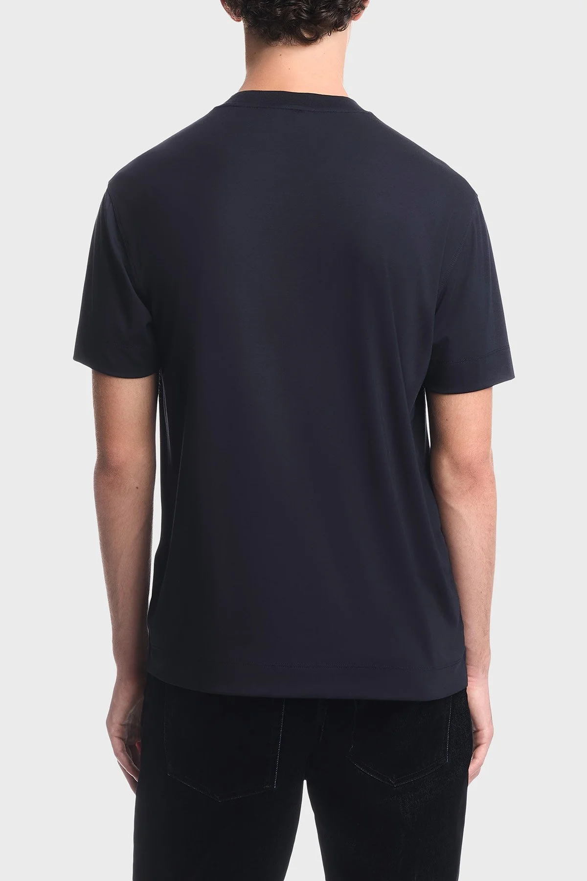 Emporio Armani Logolu Yuvarlak Yaka Erkek T Shirt EM007357 AF13721 UB118 Lacivert - 3